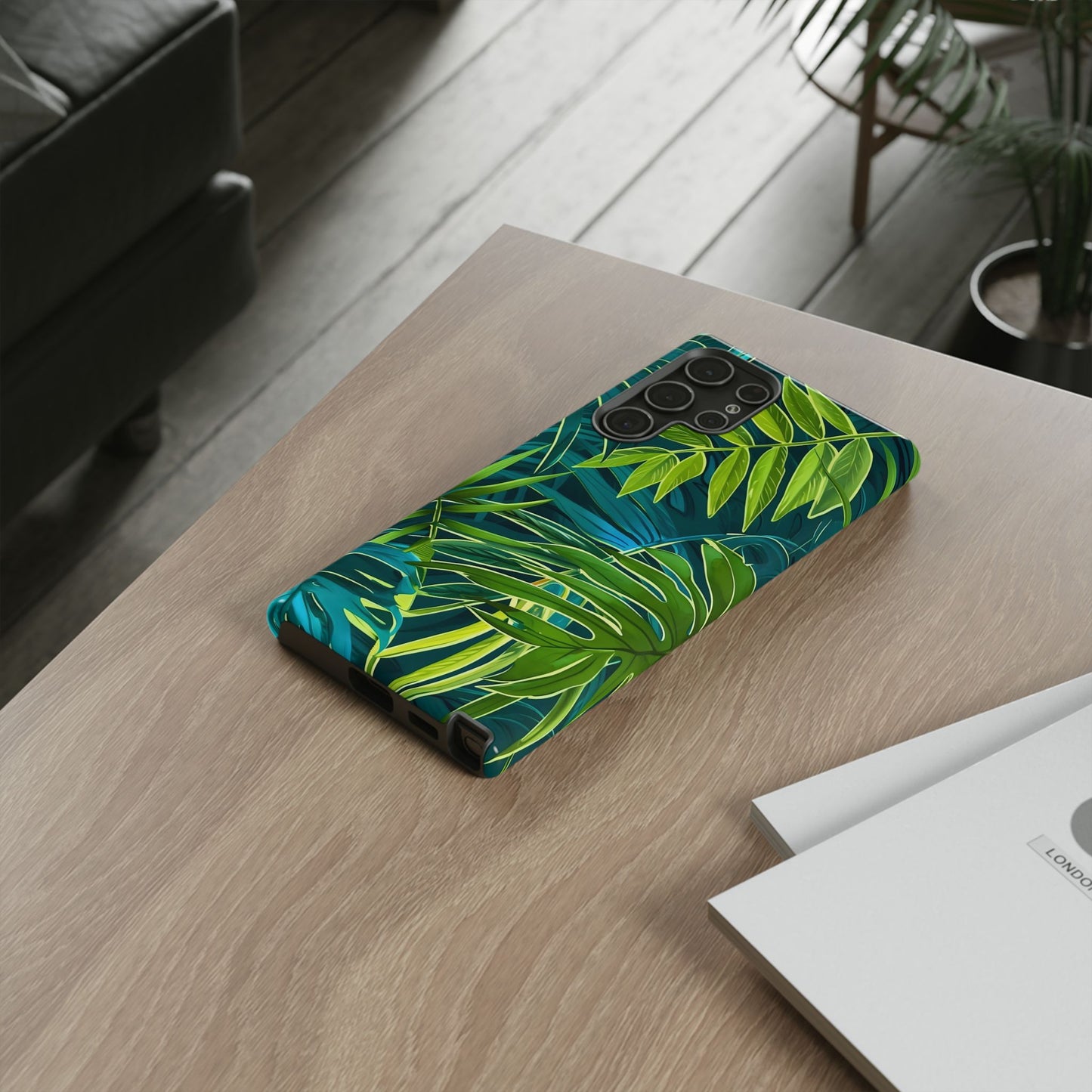 Tropical Phone Case - Durable Green Leaf Design, Eco-Friendly Gift, Trendy Accessory, Nature Lover's Case, Summer Vibes