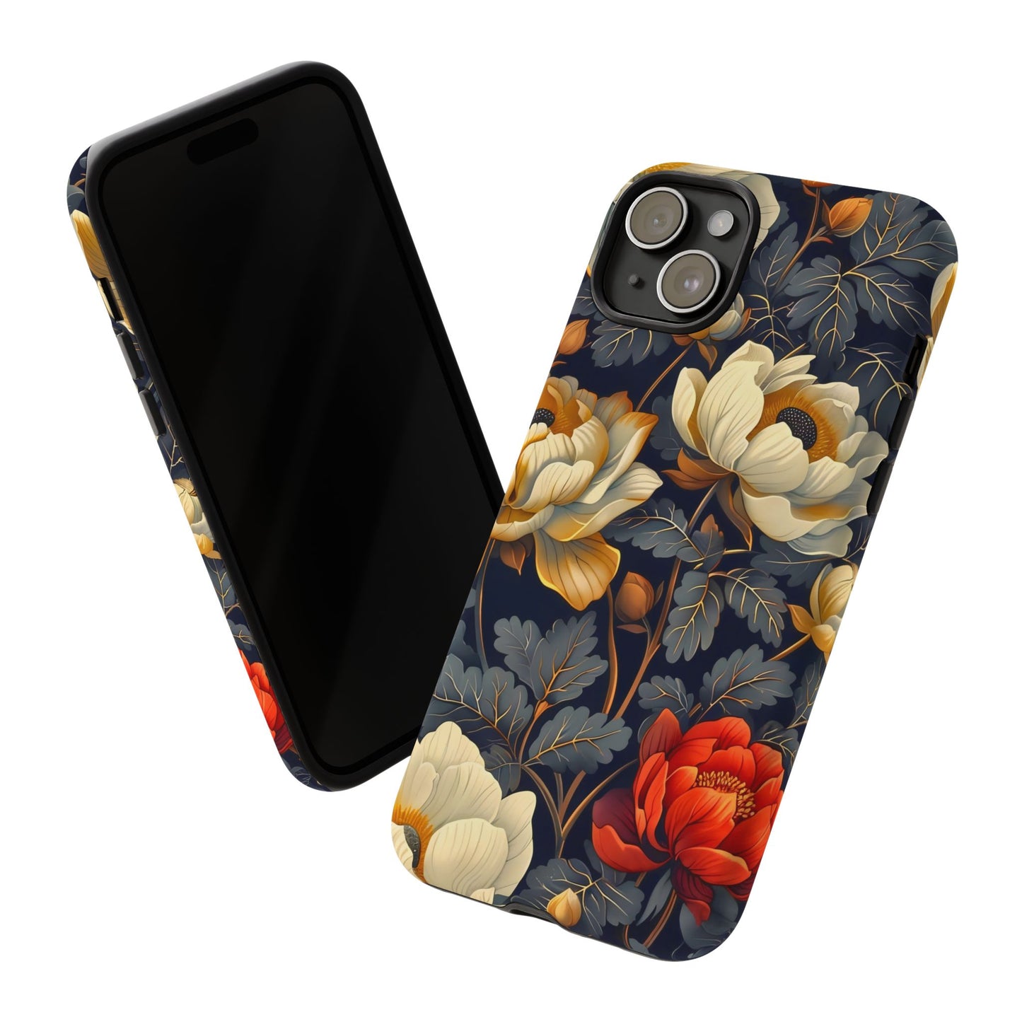 Floral Phone Case - Tough Cases, Stylish Mobile Cover, Flower Design, Holiday Gift, Trendy Accessory, Eco-Friendly Case