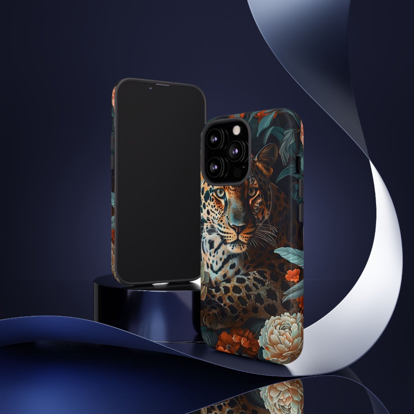 Wildlife Phone Case with Leopard Design | Tough Cases, Animal Prints, Floral Phone Cover, Gift for Nature Lovers, Unique Phone Accessories