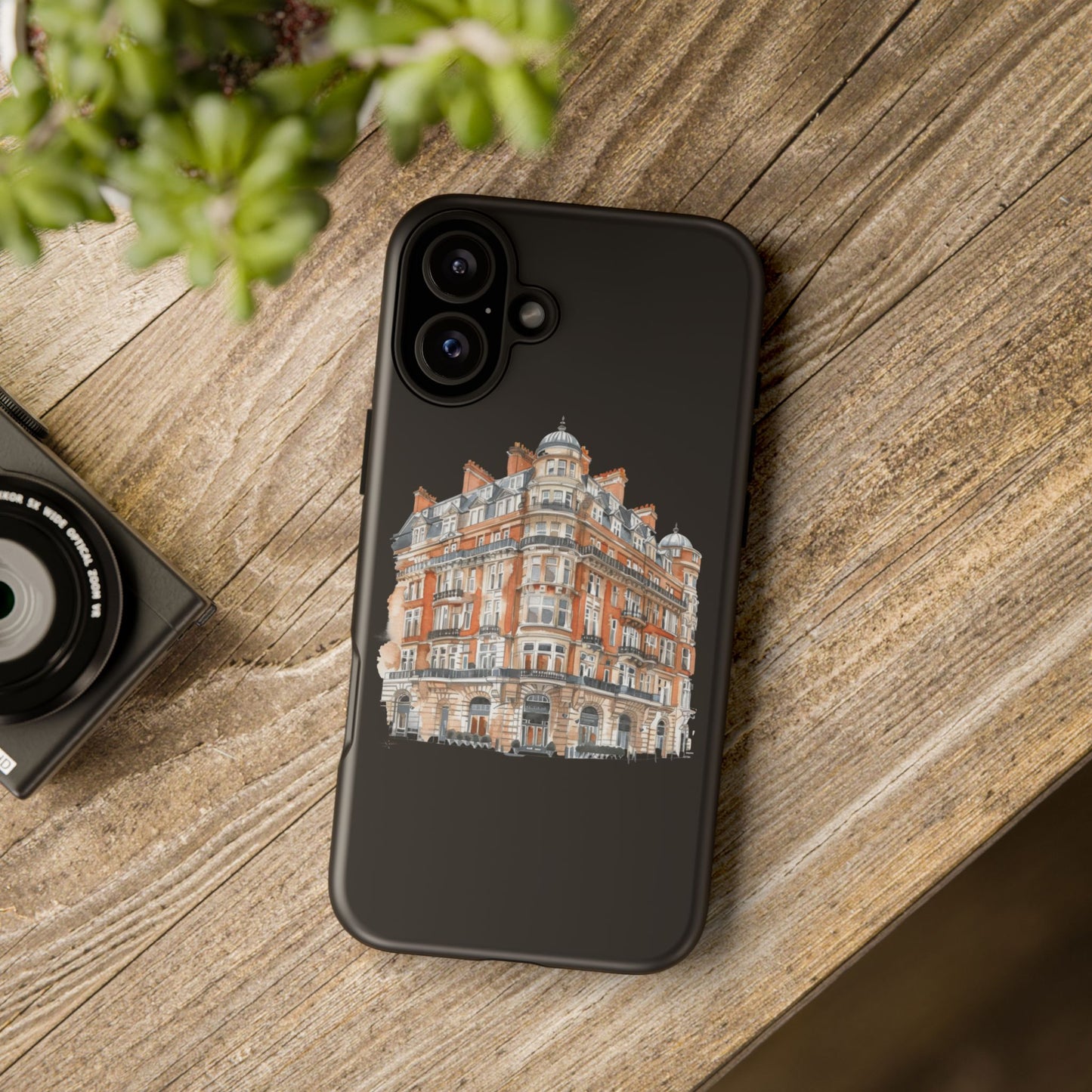Cityscape Phone Case, Tough Phone Cover, Urban Art Case, Vintage Architecture Design, Gift for Travelers, Stylish Phone Accessory