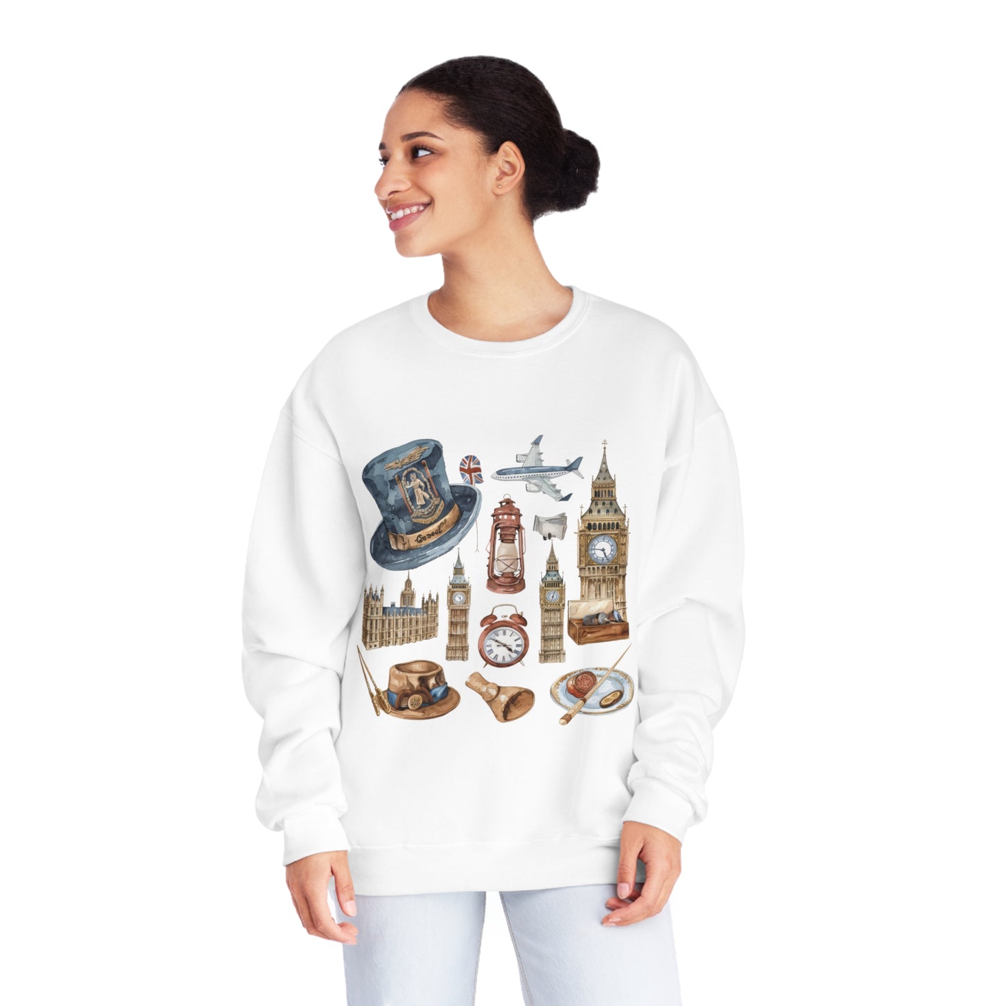 Unisex NuBlend® Crewneck Sweatshirt - Heritage and Charm - England's Iconic Symbols