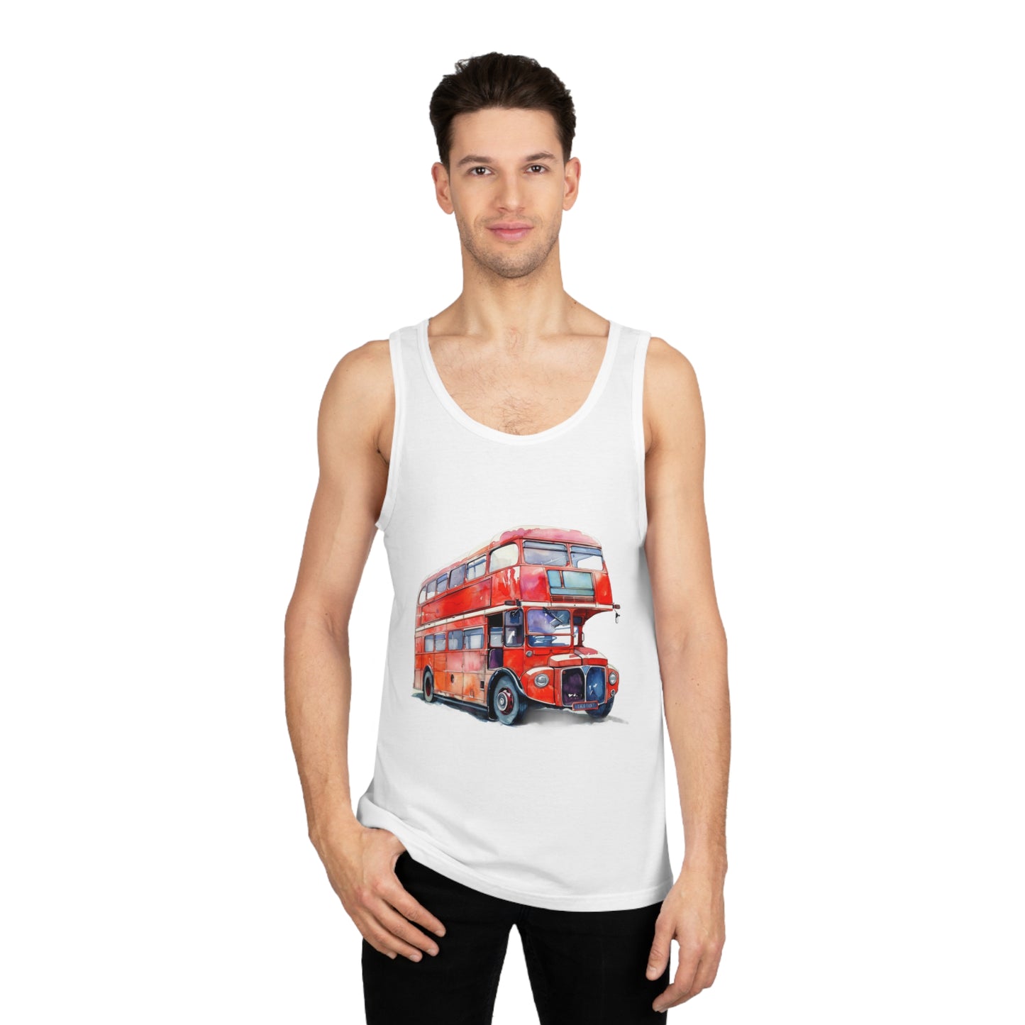 Unisex Softstyle™ Tank Top  - The Famous London Red Transport Bus