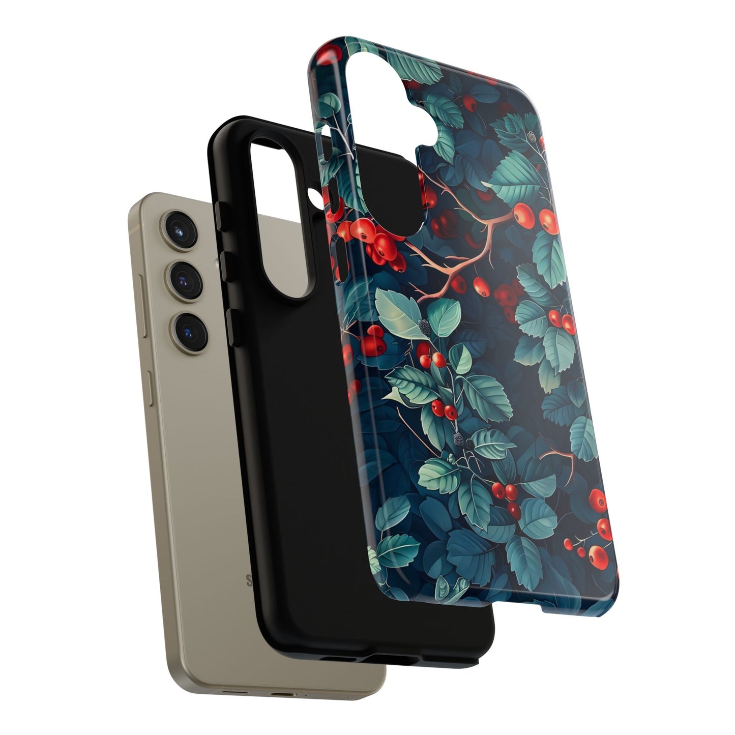 Berry Blossom Phone Case - Nature Lover's Gift, Floral Design, Cute Accessory for Spring, Unique Tech Cover, Perfect for Holidays