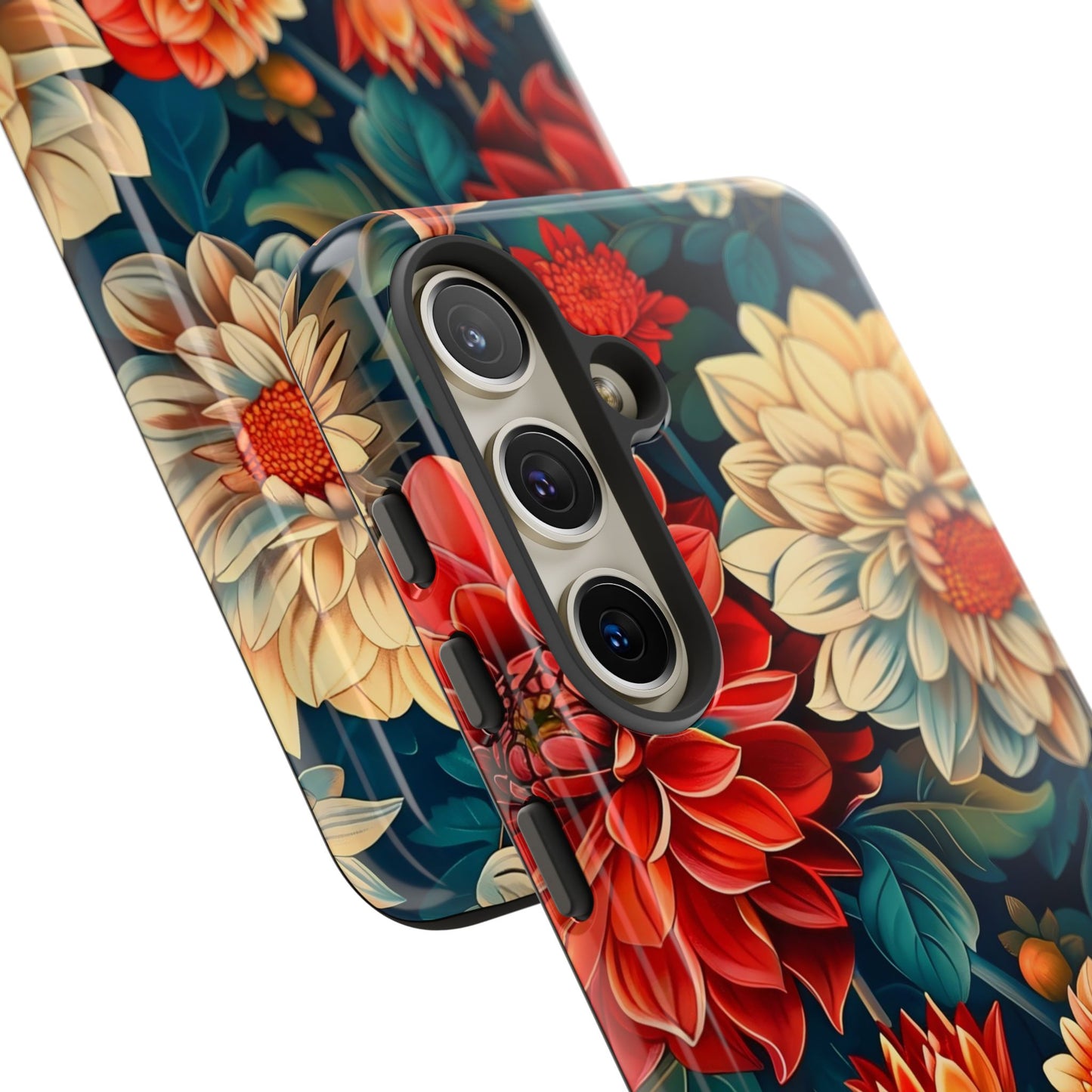 Floral Phone Case - Vibrant Tough Cases, Stylish Floral Cell Phone Cover, Gift for Her, Trendy Phone Accessory, Flower Design