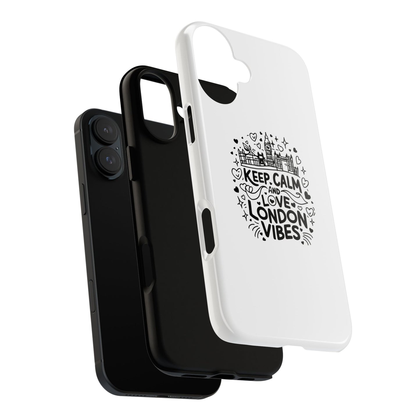 Tough Cases: Keep Calm and Love London Vibes Phone Case