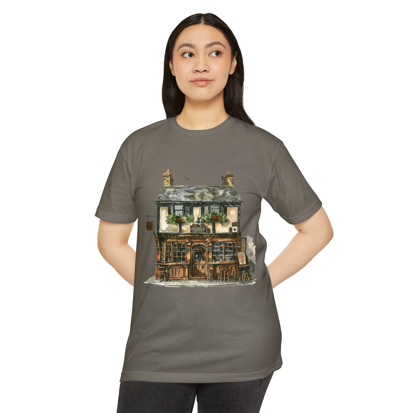 Unisex CVC Jersey T-shirt - Nestled in Nature - British Village House Elegance