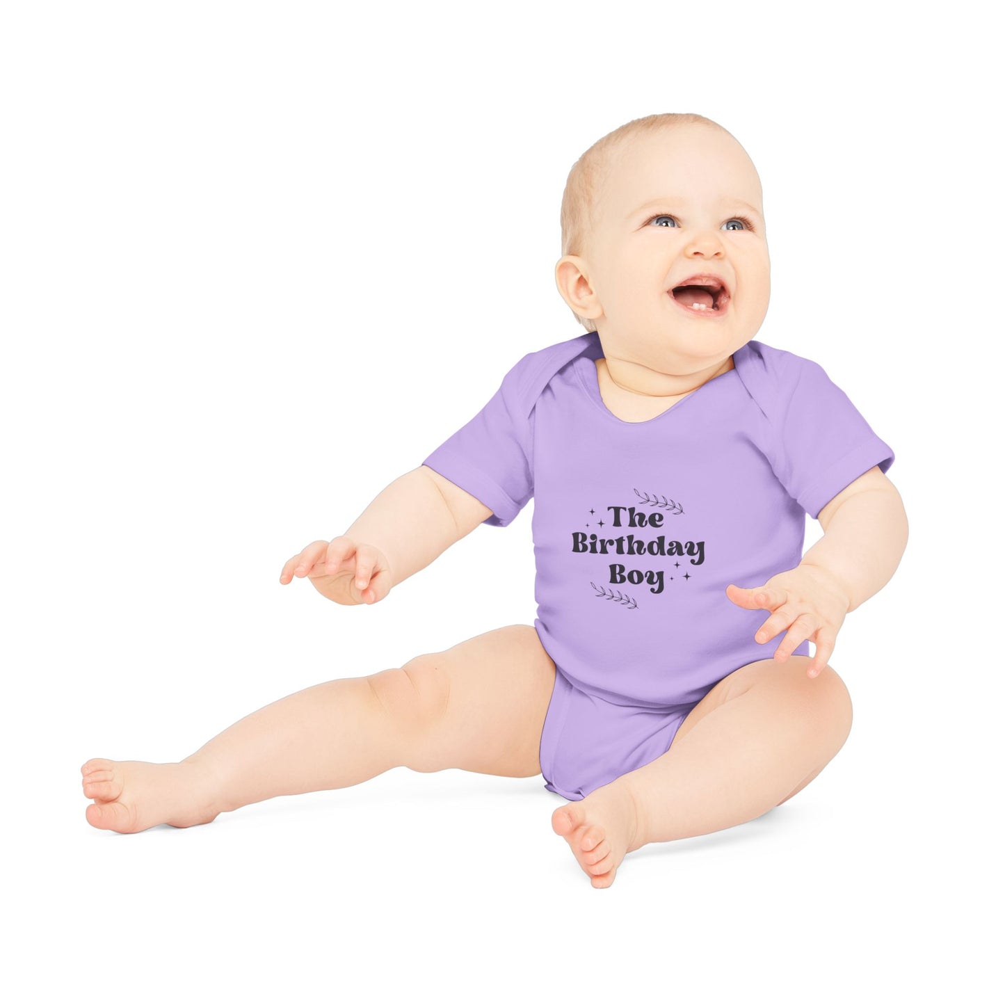 The Birthday Boy Organic Baby Bodysuit - Short Sleeve Celebration Outfit