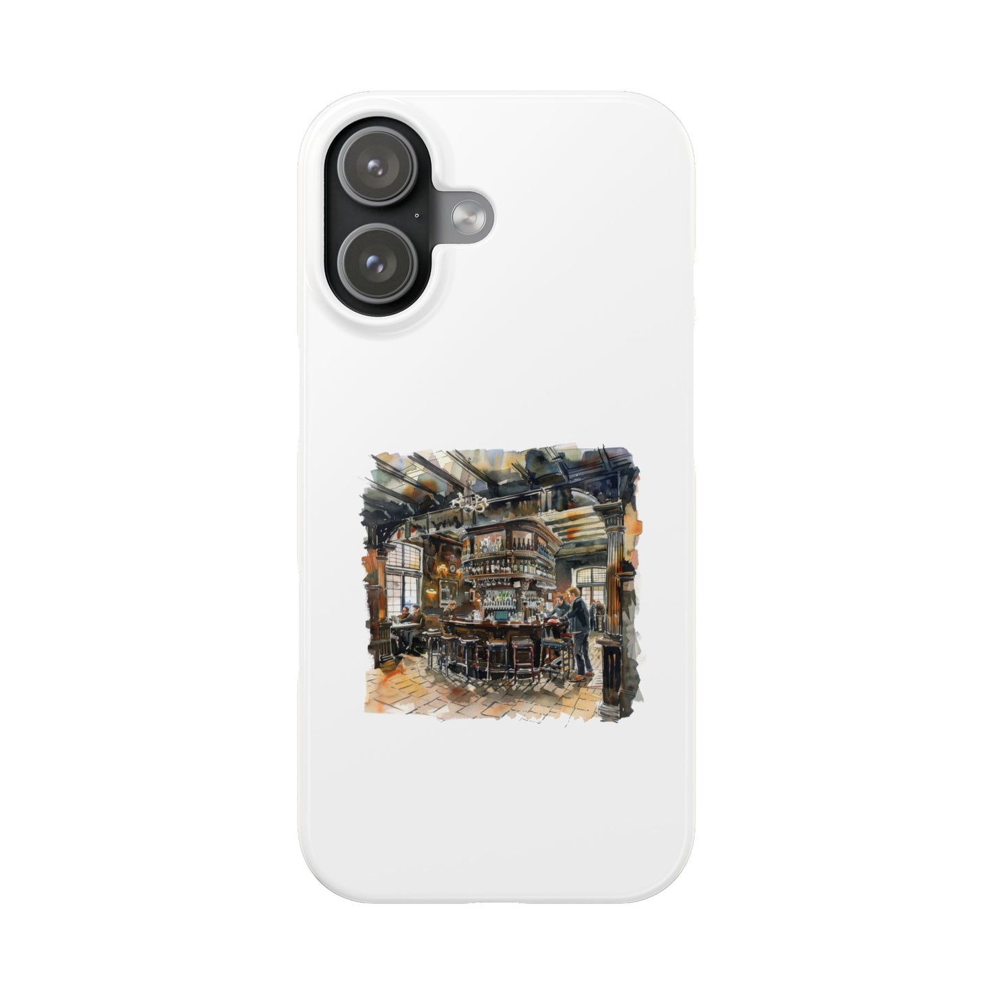 Artisan Bar Scene Phone Cases, Custom Slim Cases for Home Decor Lovers, Unique Gift for Bar Enthusiasts, Perfect for Birthdays and Holidays