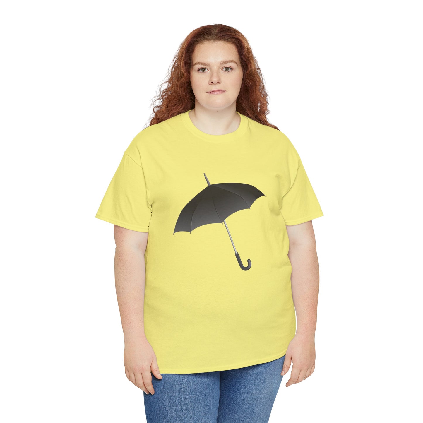 Unisex Heavy Cotton Tee - Regal Royal Umbrella - Elegant and Majestic