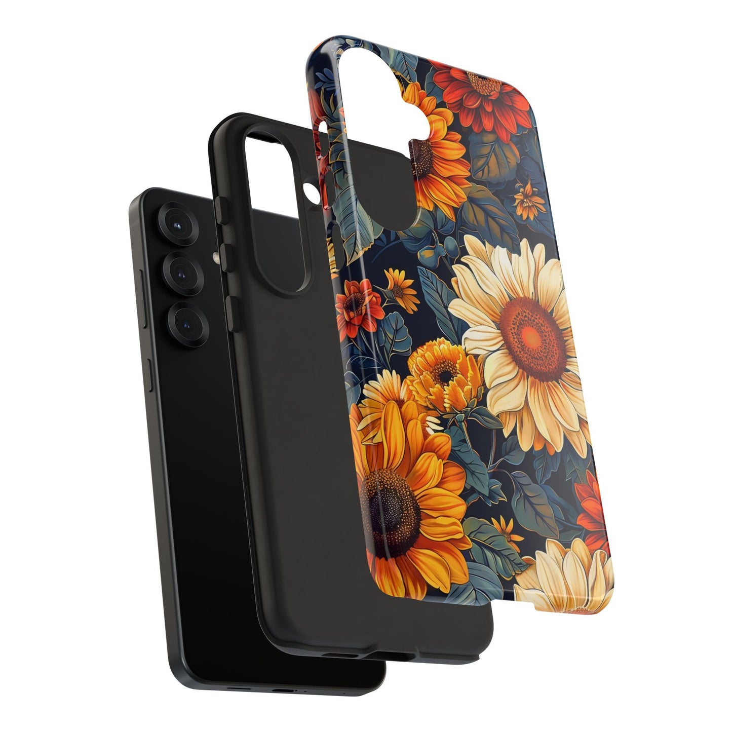 Floral Tough Phone Case | Sunflower Design, iPhone Cover, Protective Case, Gifts for Her, Floral Phone Accessory