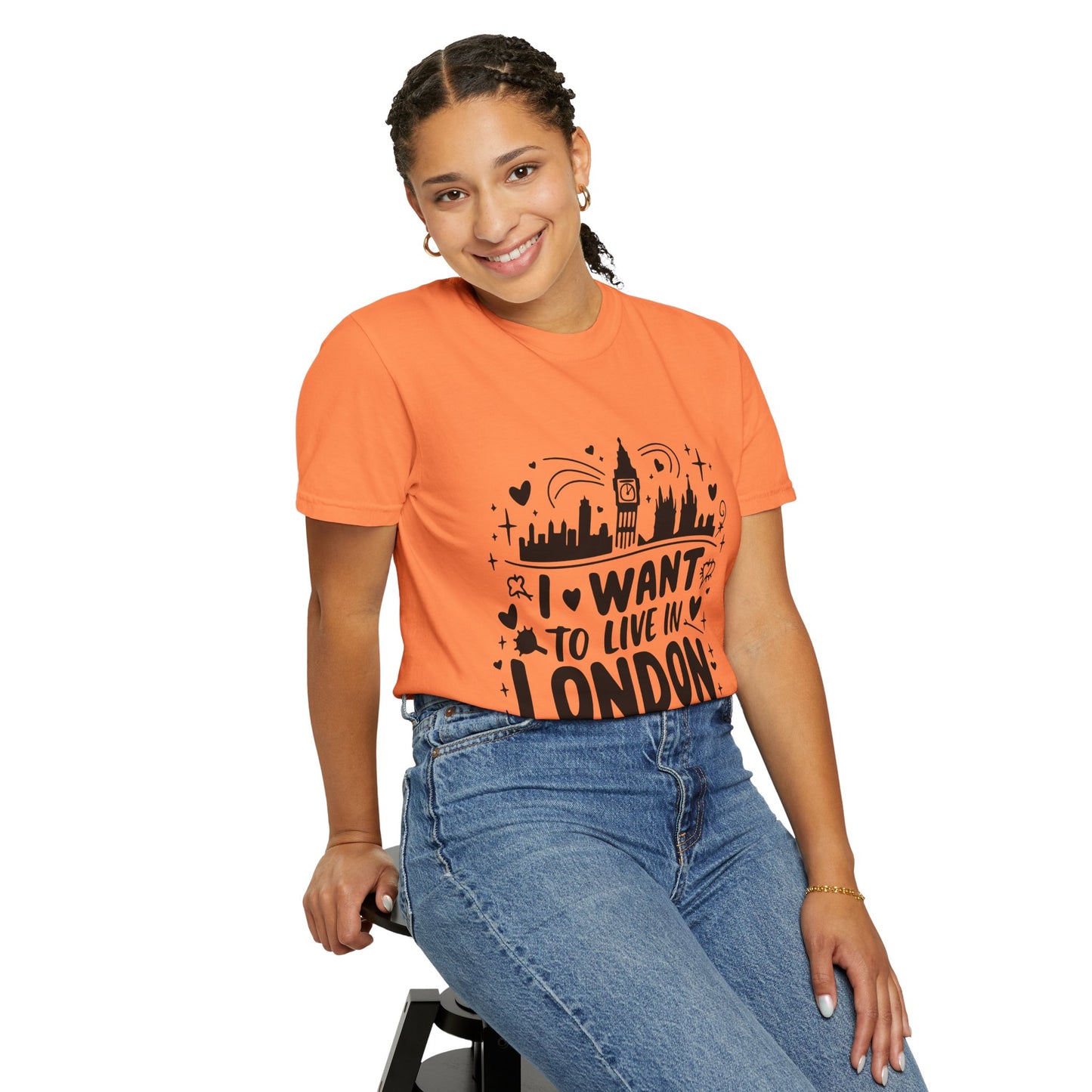 Unisex Garment-Dyed T-shirt - I want to Live in London
