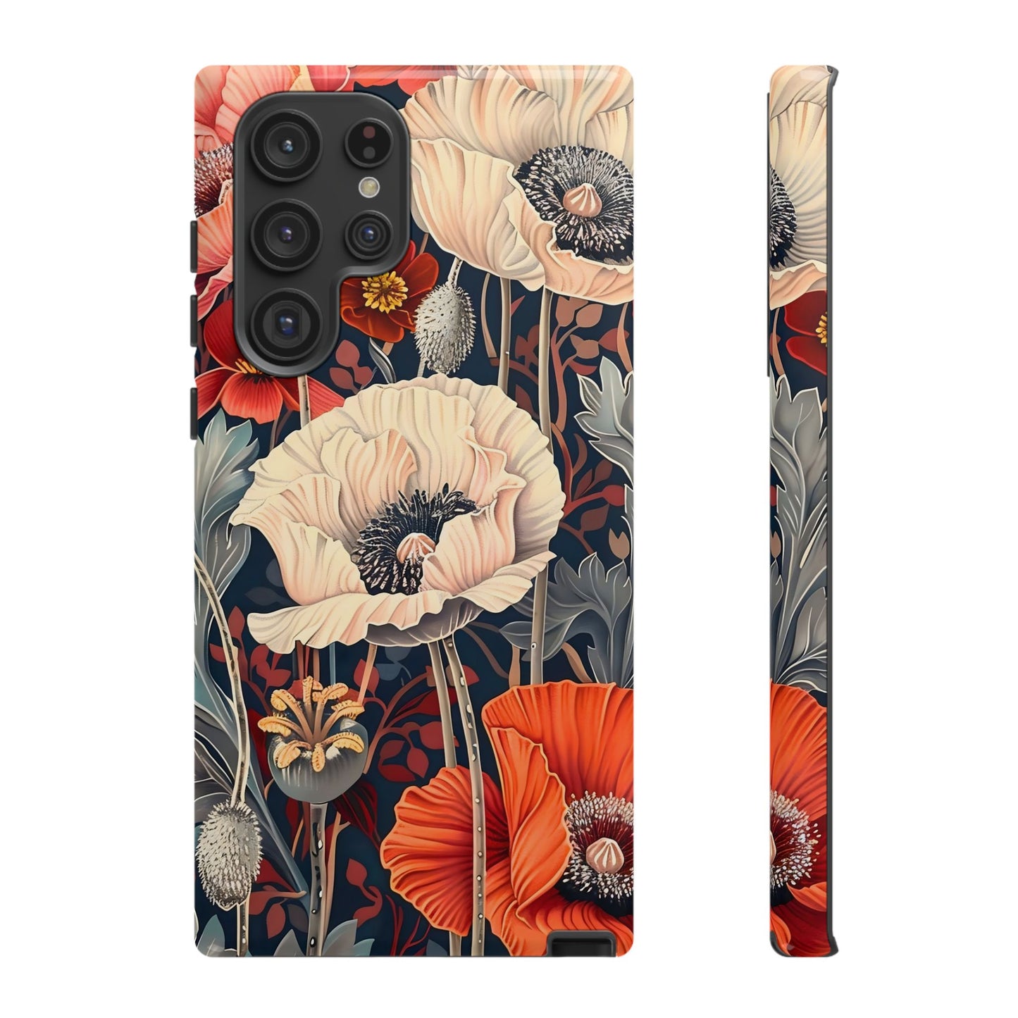 Floral iPhone Case, Tough Phone Cover, Artistic Protection, Flower Design, Unique Gift for Her, Phone Accessory, Trendy Tech