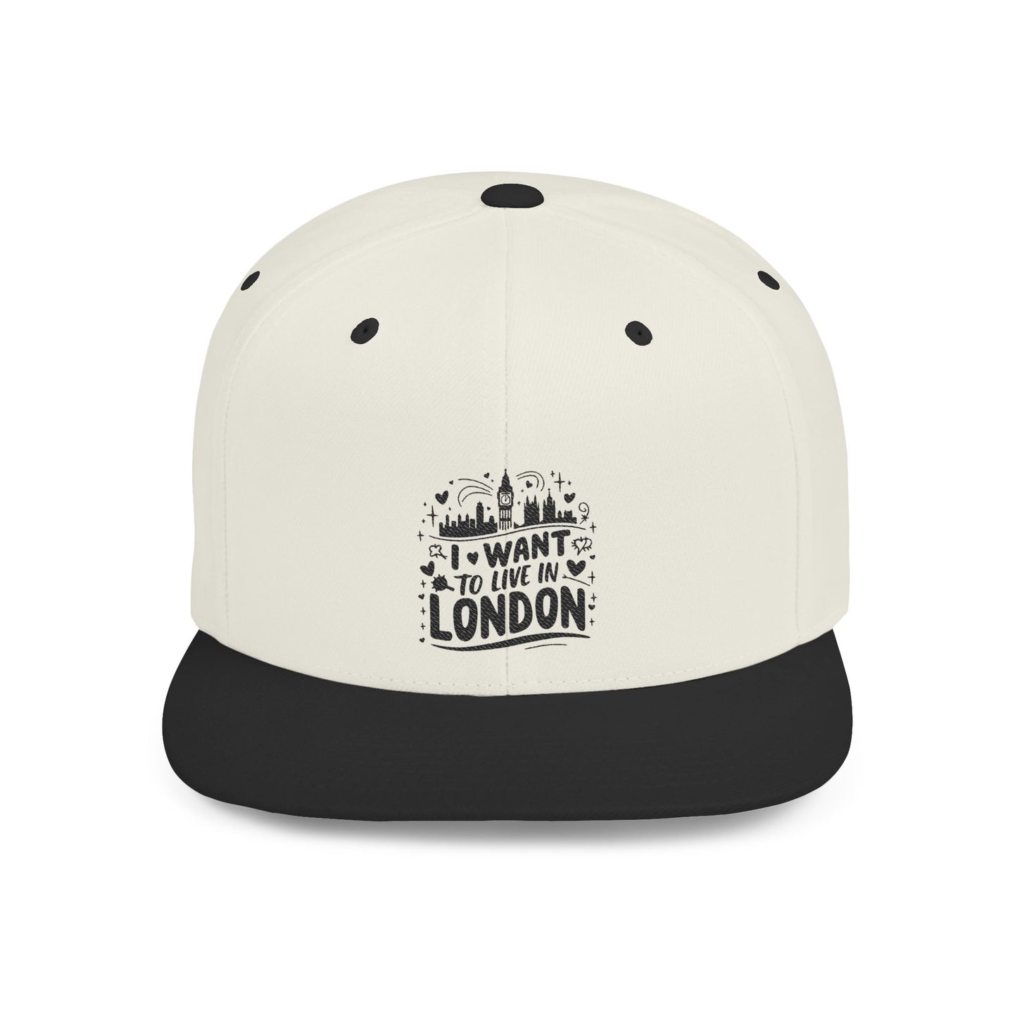 Stylish Snapback Cap, Trendy Hat for City Lovers, I Want to Live in London, Perfect Gift for Travelers, Urban Outfit, Everyday Wear
