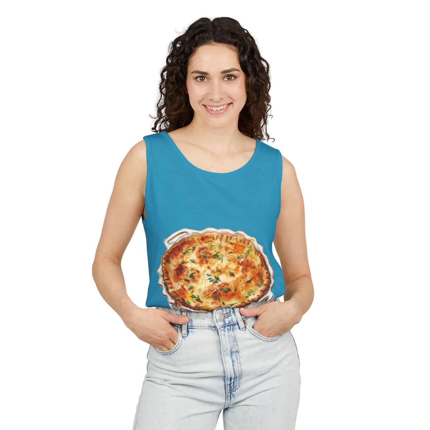 Unisex Garment-Dyed Tank Top - British Delicious Food