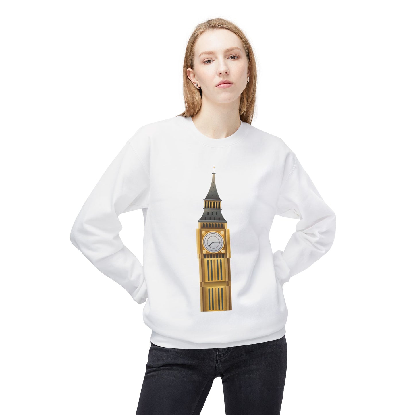 Unisex Midweight Softstyle Fleece Crewneck Sweatshirt - Big Ben - The Heartbeat of London
