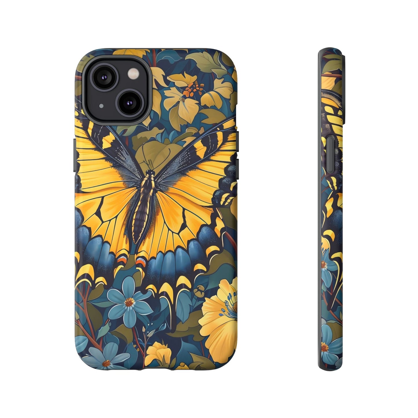 Colorful Butterfly Phone Case, Floral Design, Tough Cases, Protective Cover, Gifts for Nature Lovers, Birthday Present