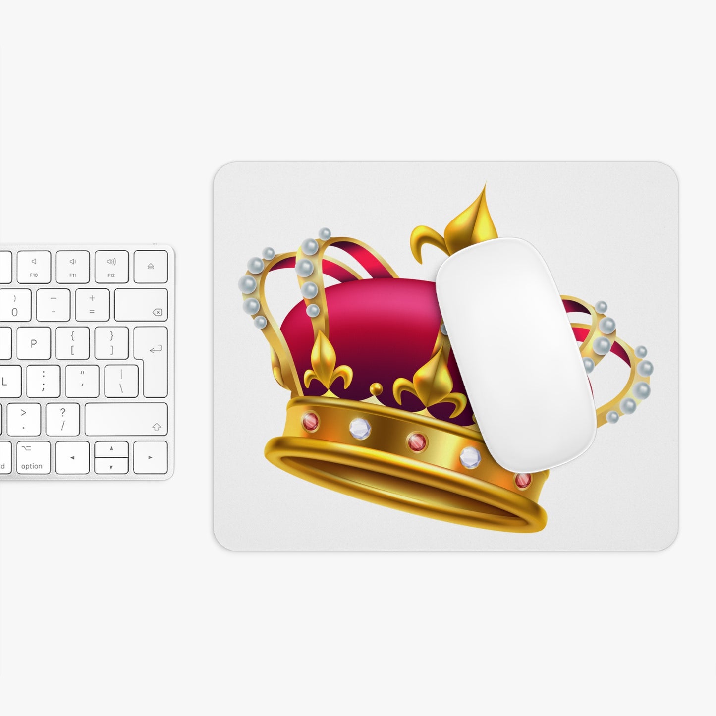 Royal Crown Mouse Pad, Regal Office Decor, Gamer Gift, Desk Accessory, Gift for Her, Crown Mousepad