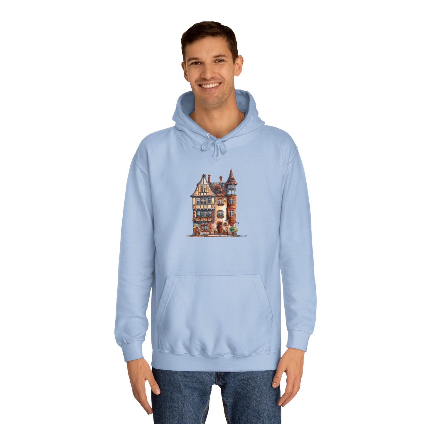 Unisex College Hoodie - Captivating English Beauty and Charm