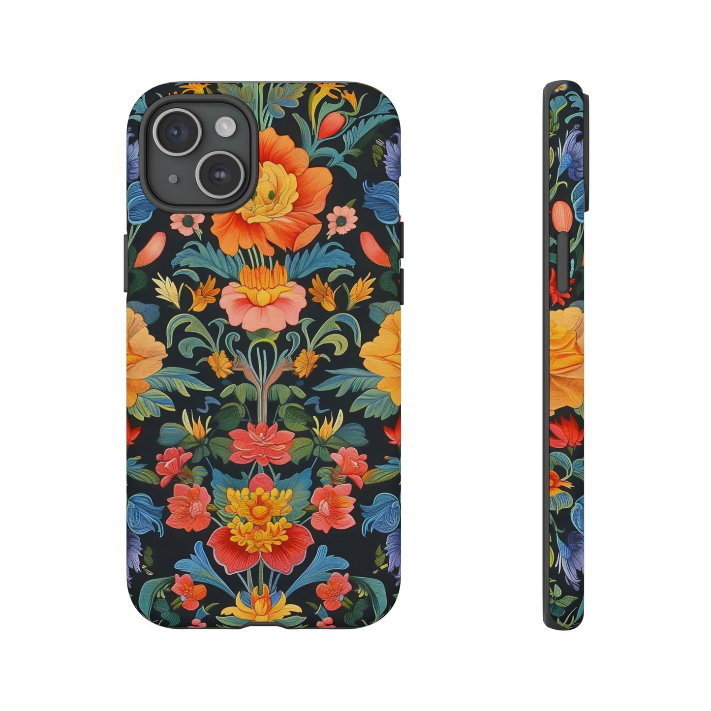 Floral Phone Case - Vibrant Flower Pattern, Tough Case for iPhone, Samsung, Aesthetic Gift, Flower Lover Accessory