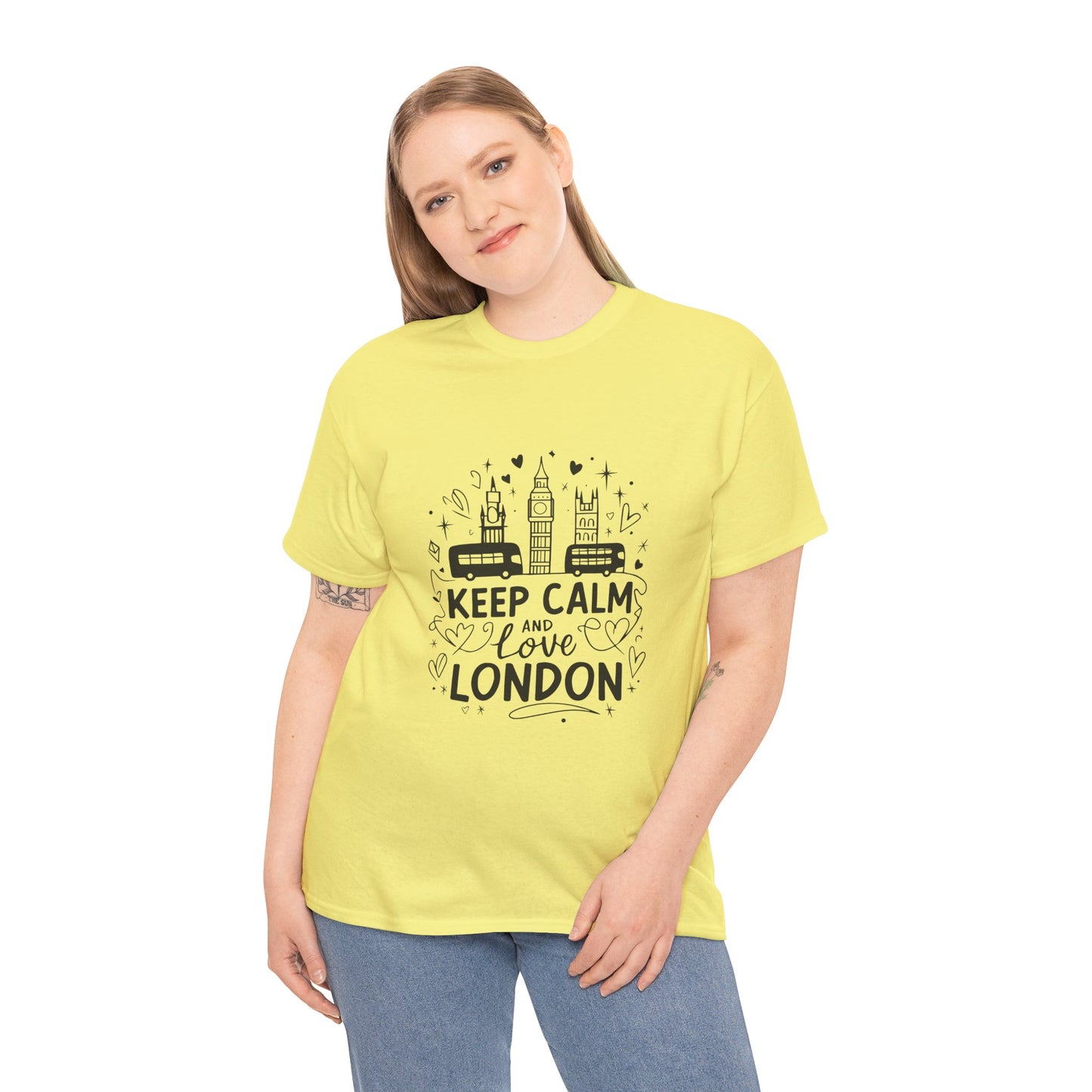 Unisex Heavy Cotton Tee - Keep Calm and Love London