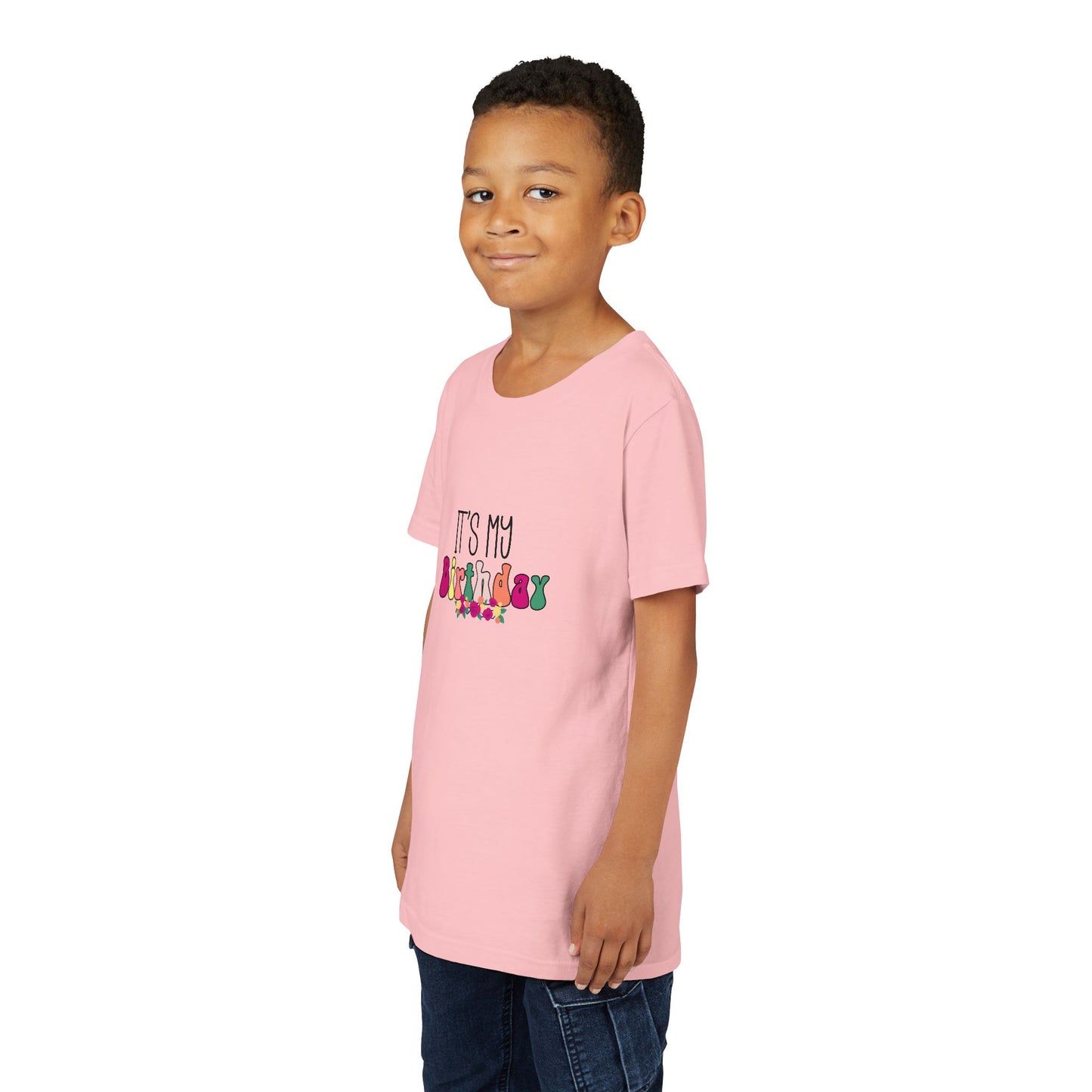 Youth Short Sleeve Tee - Wild Birthday Girl Sublimation Leopard Theme - Fun Celebration Shirt for Kids
