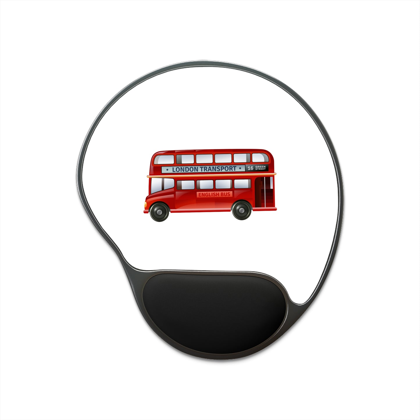 London Bus Mouse Pad with Wrist Rest, Ergonomic Mousepad, Office Decor, Gift for Teammates, Computer Accessories, Work from Home
