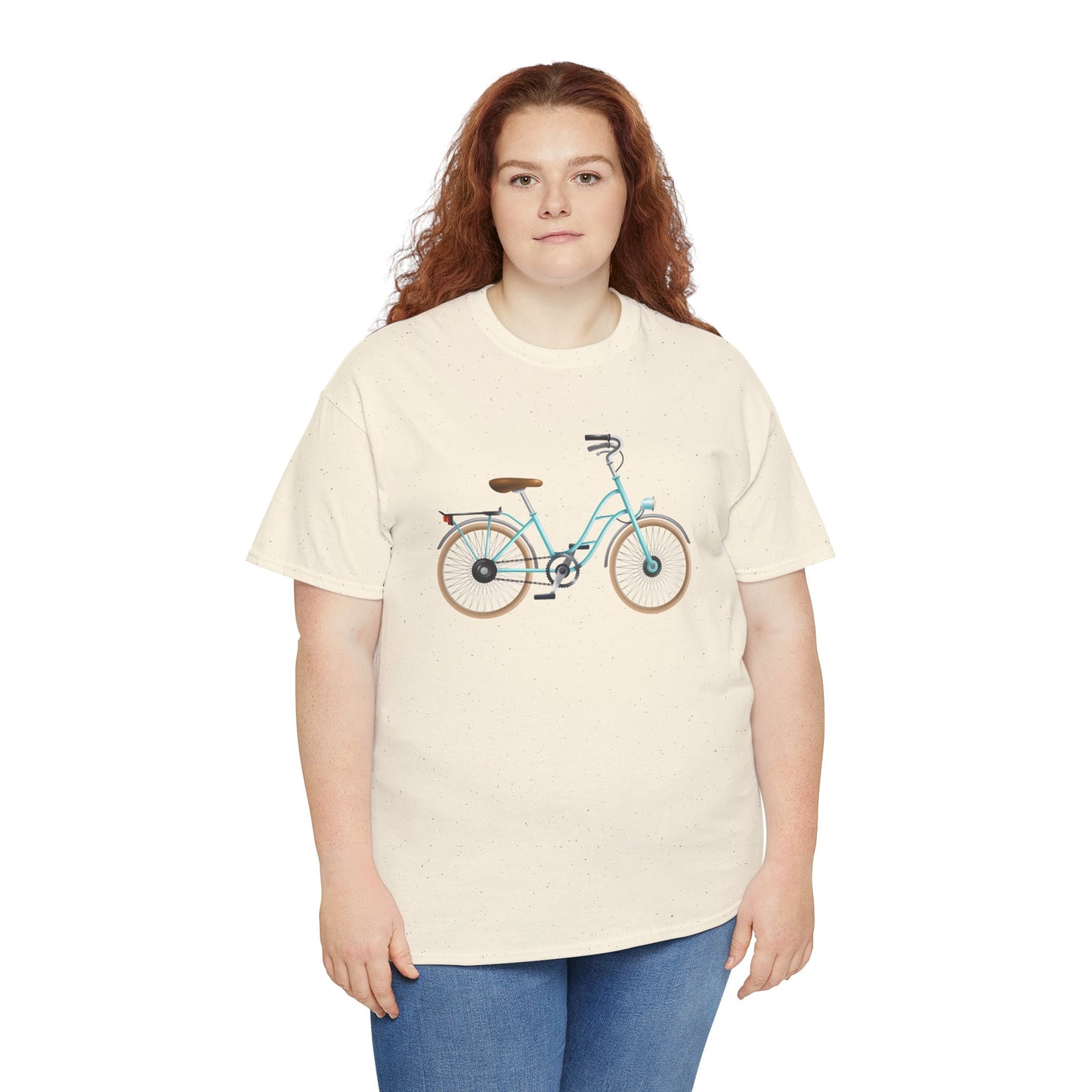 Unisex Heavy Cotton Tee - Classic British Bicycle - Timeless Charm