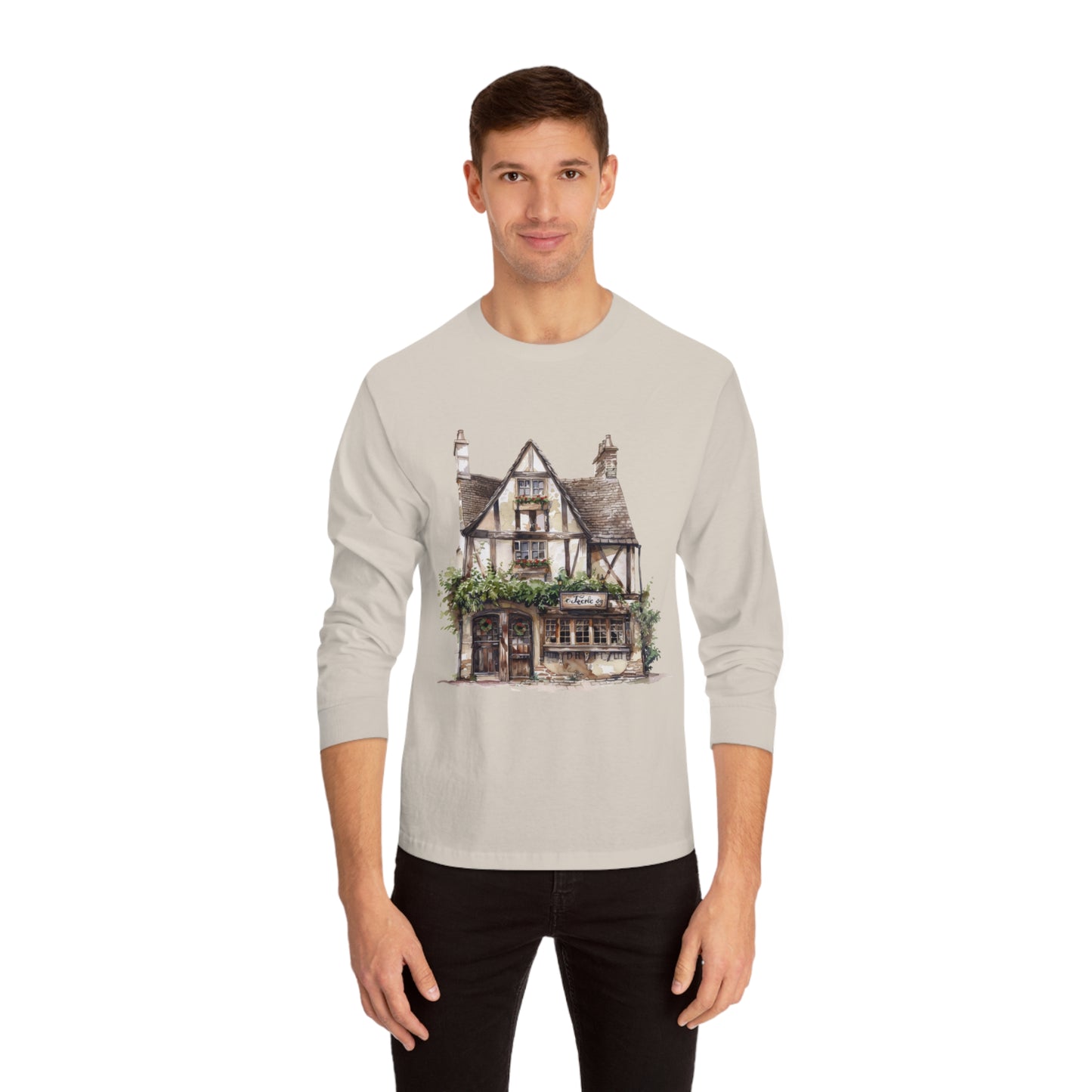 Unisex Classic Long Sleeve T-Shirt - British Historic House - Classic Architectural Elegance