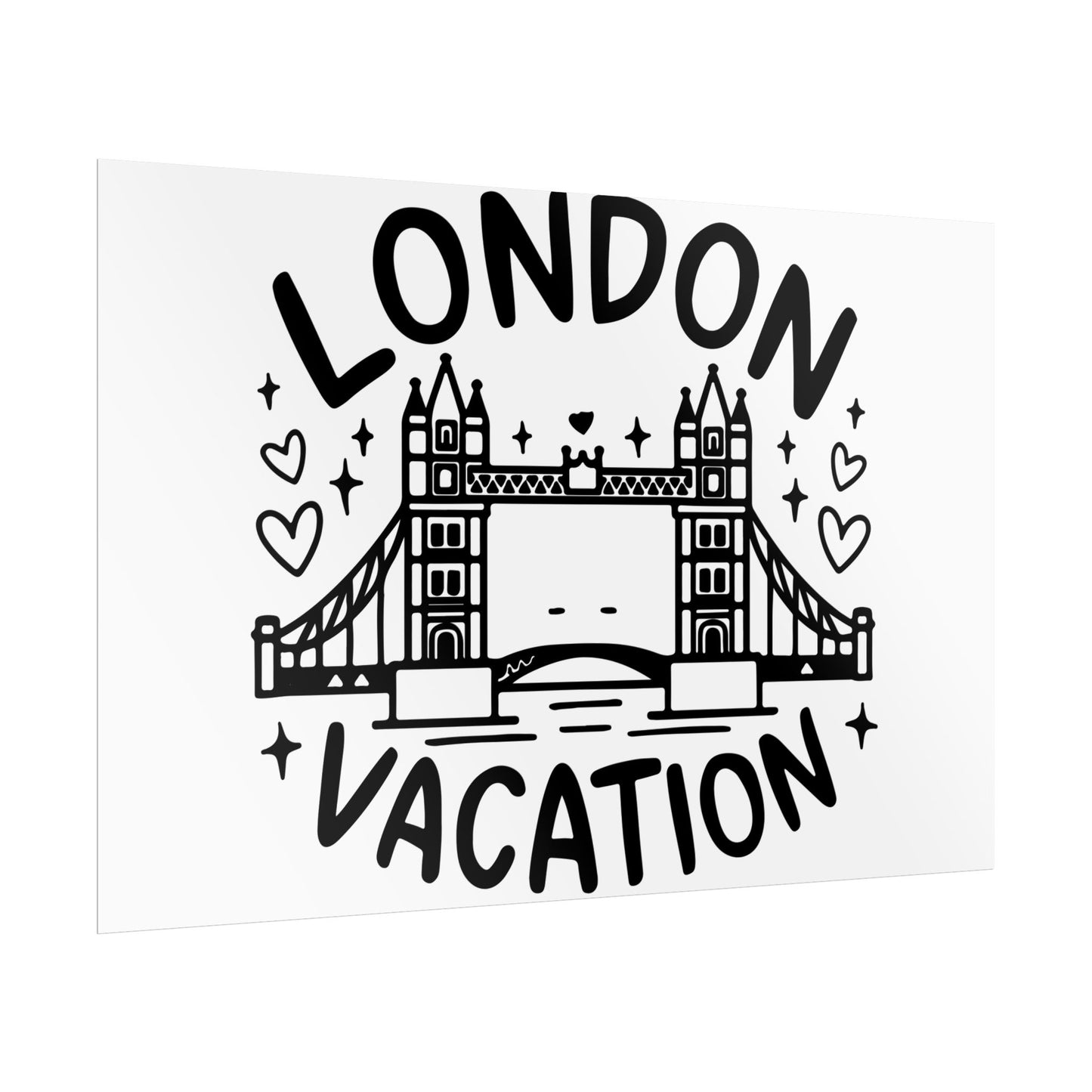 London Vacation Rolled Poster - Travel Decor for Home, Wall Art Print, Gift for Travelers, London Artwork, Holiday Gift Idea