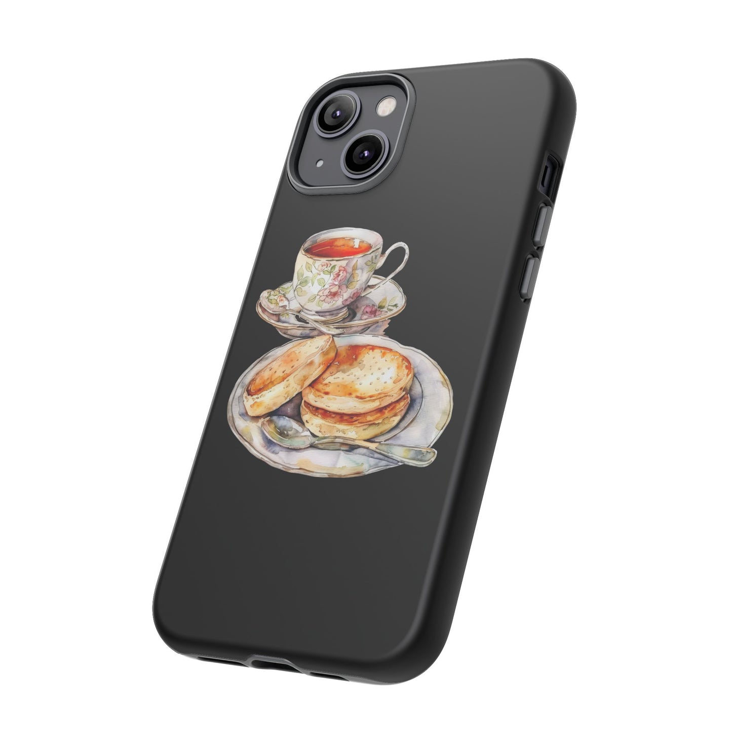 Tea Time Phone Case with Cookies Design, Cute Phone Cover, Gift for Tea Lovers, Kitchen Decor, Whimsical Style