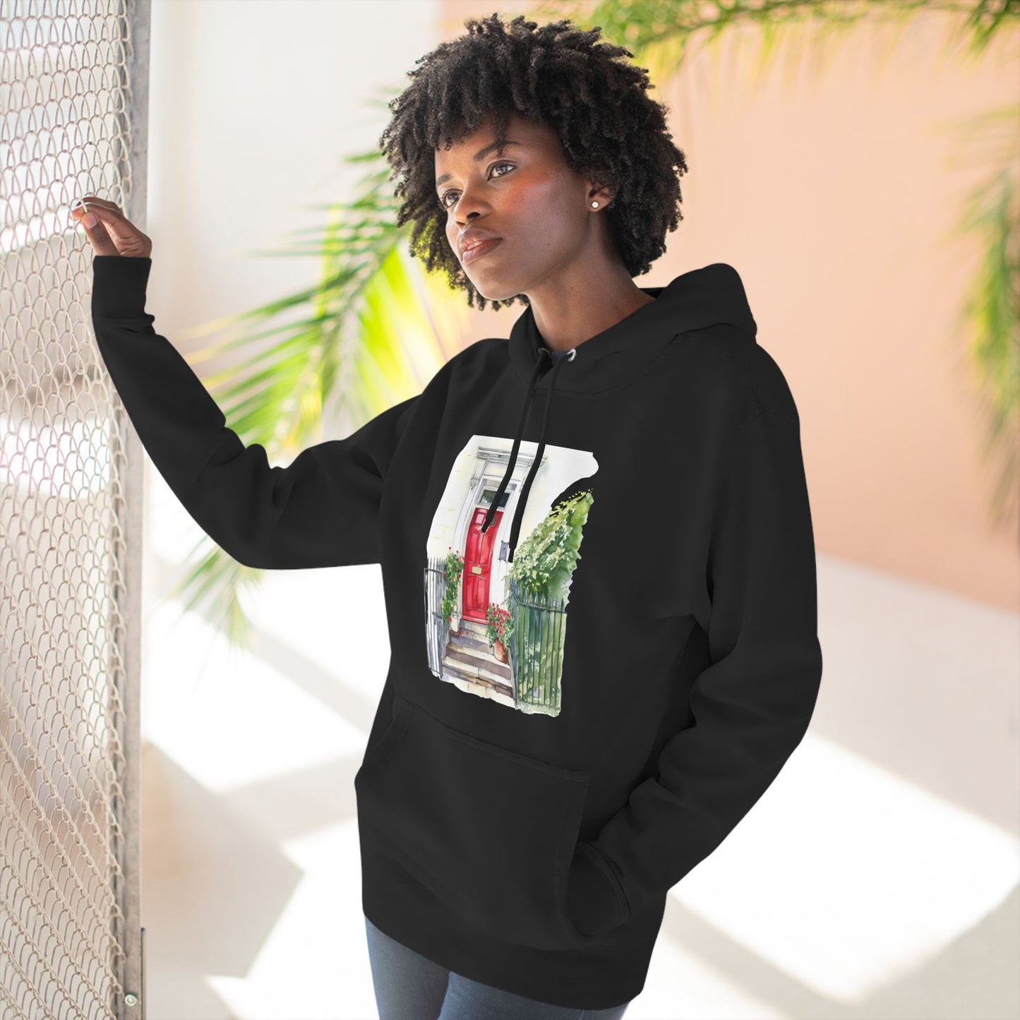 Three-Panel Fleece Hoodie - Scenic Landscapes and Natural Beauty