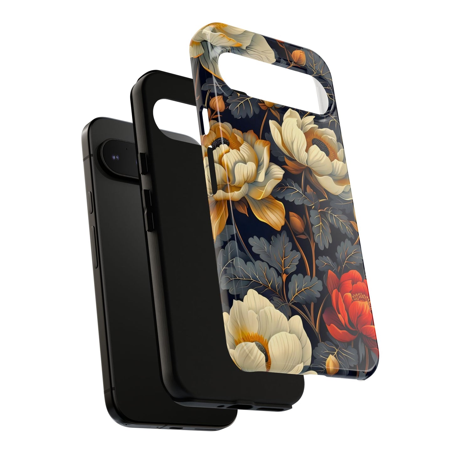 Floral Phone Case - Tough Cases, Stylish Mobile Cover, Flower Design, Holiday Gift, Trendy Accessory, Eco-Friendly Case
