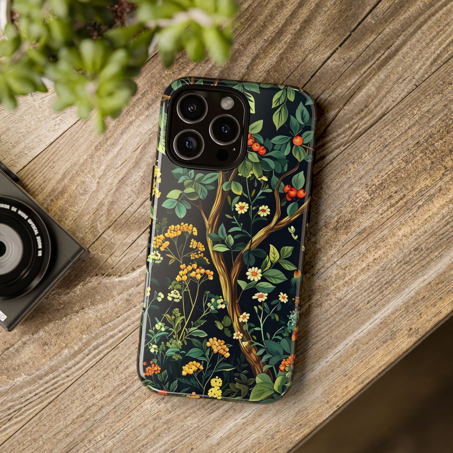 Floral iPhone Case, Nature Inspired Tough Case, Botanical Phone Cover, Eco-Friendly Gift, Unique Floral Design