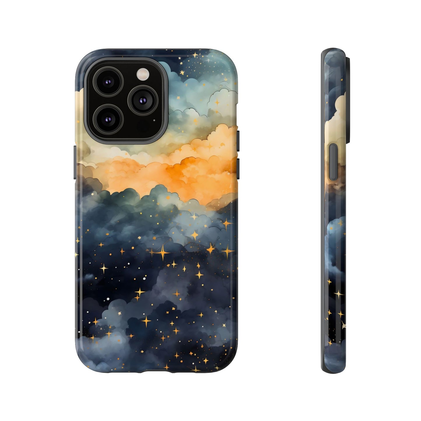 Celestial Phone Case, Galaxy Design Phone Cover, Space Art Case, Starry Night Mobile Cover, Customizable Tough Case
