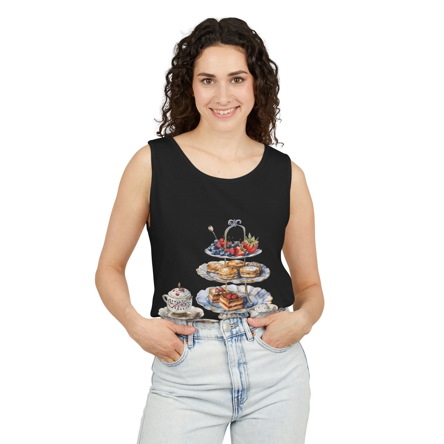 Unisex Garment-Dyed Tank Top - British Food - Savory Classics and Traditional Delights