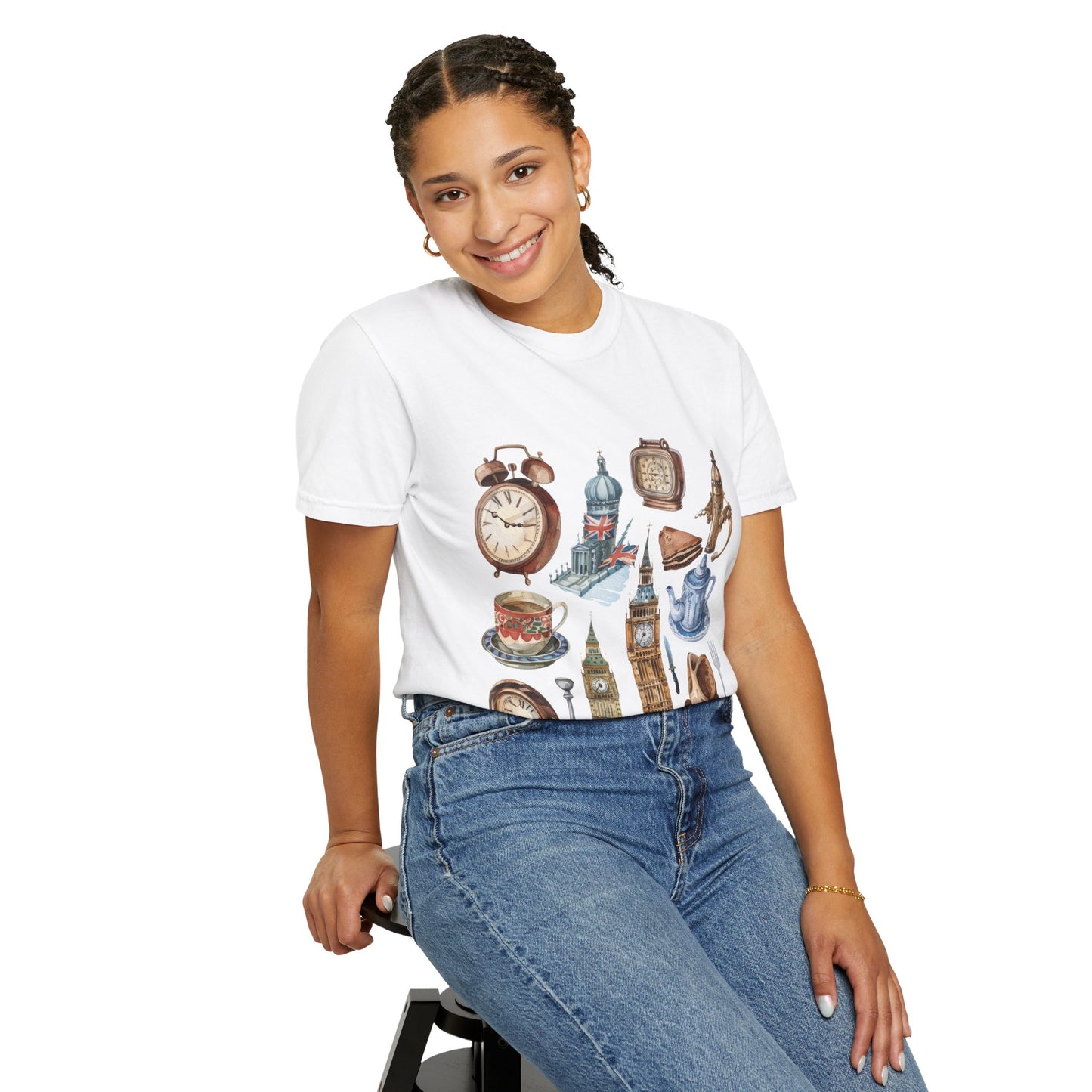 Unisex Garment-Dyed T-shirt - Timeless Symbols - Iconic England