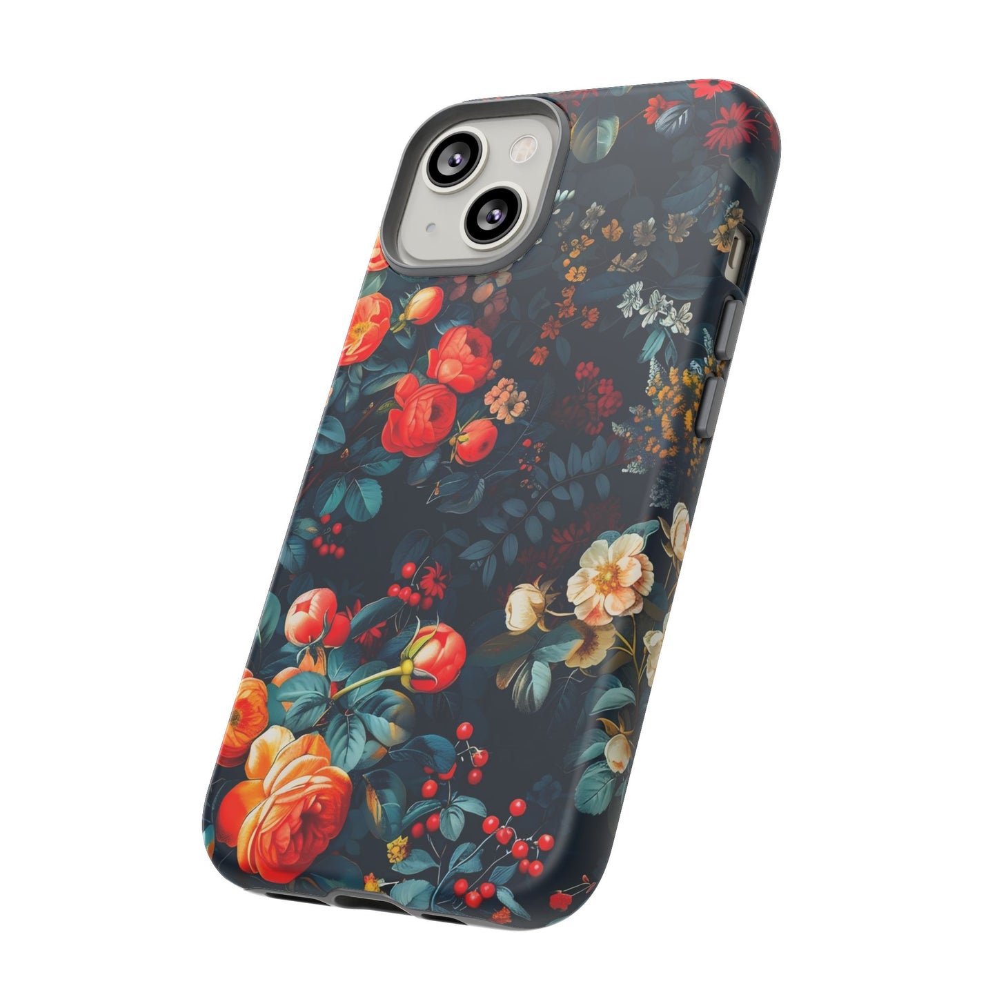 Floral Phone Case - Tough Cases, iPhone Protection, Elegant Floral Design, Gift for Her, Stylish Tech Accessory
