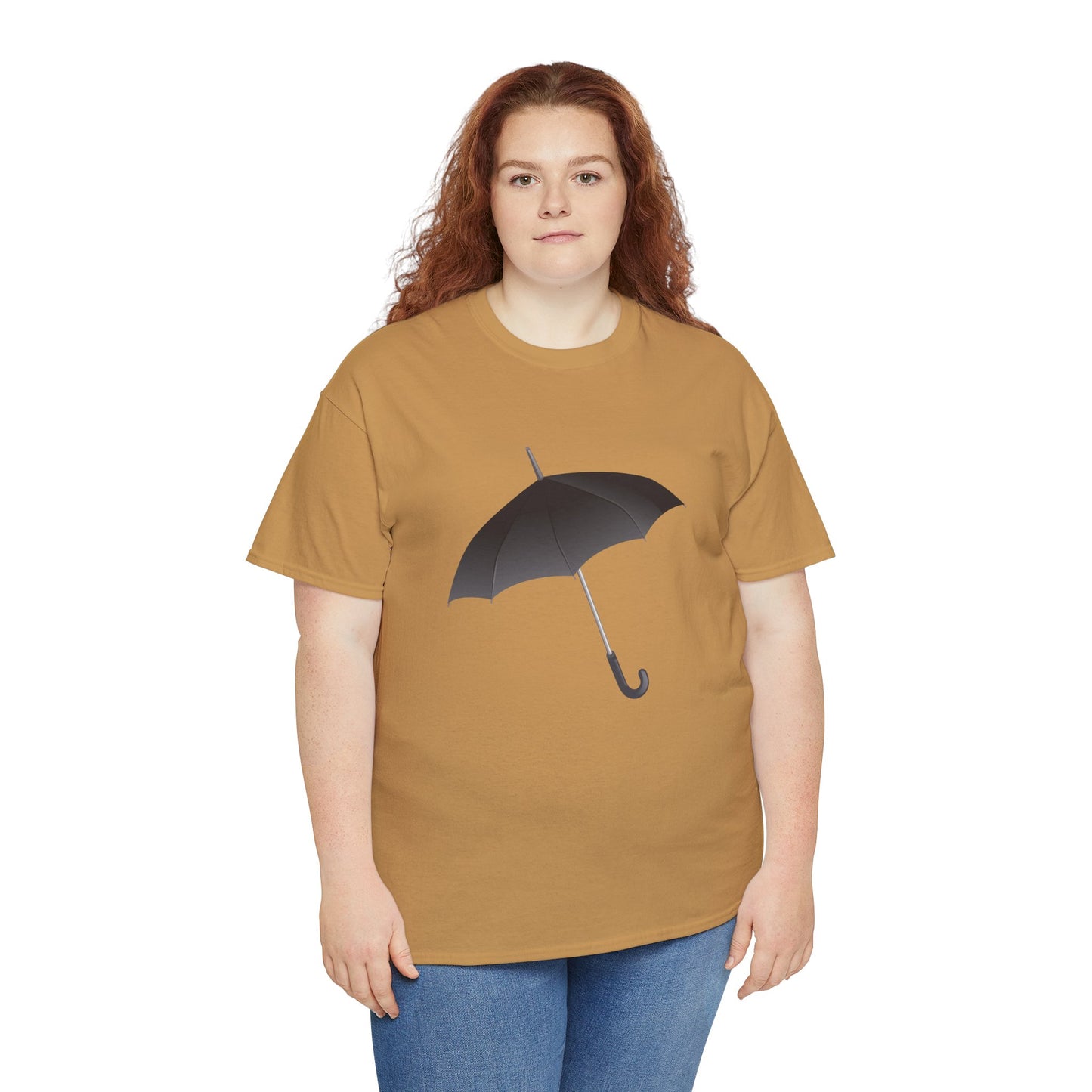 Unisex Heavy Cotton Tee - Regal Royal Umbrella - Elegant and Majestic