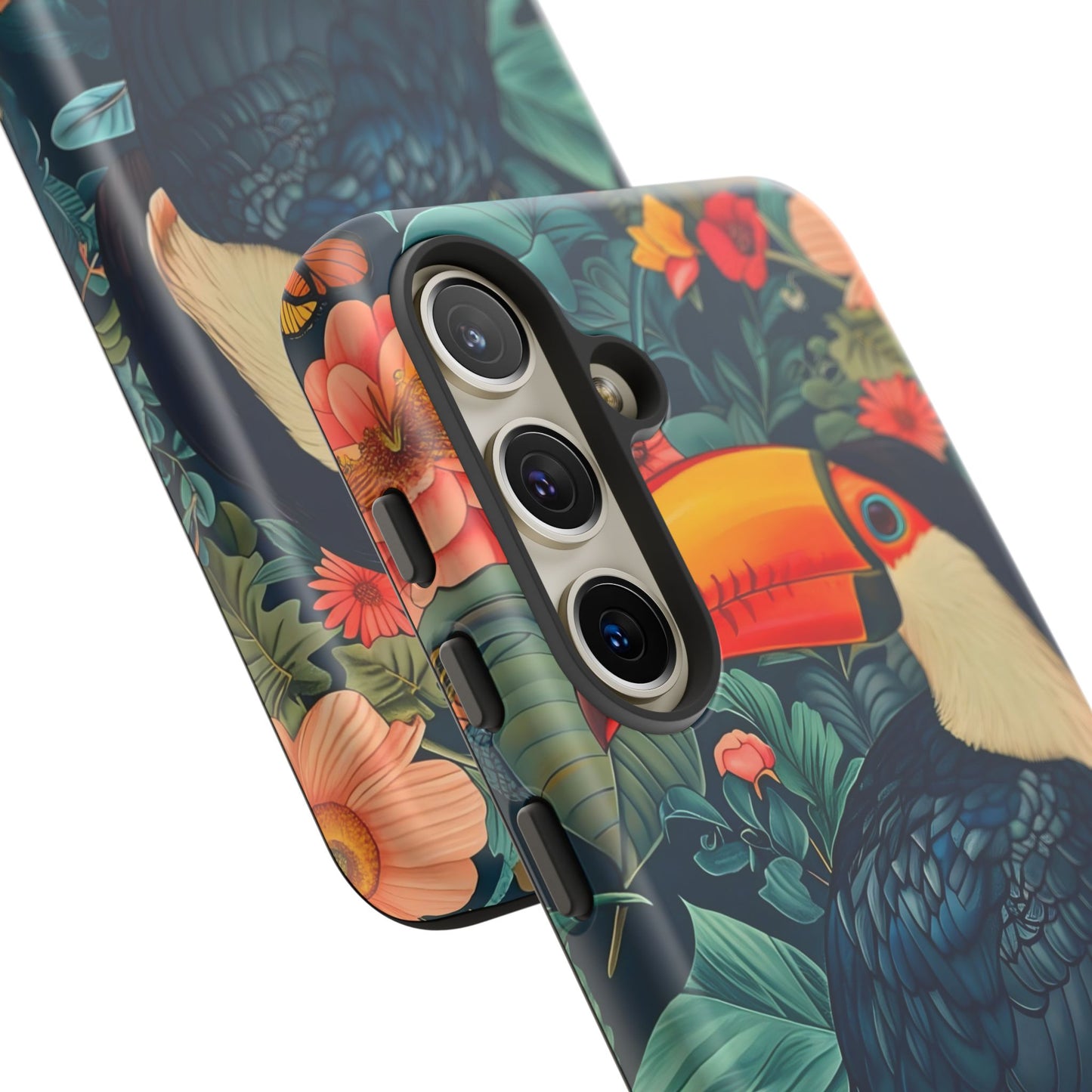 Tropical Toucan Phone Case - Cute Animal Design, Nature Lover Gift, Floral Pattern, Bird Lover Accessory, Summer Vibes