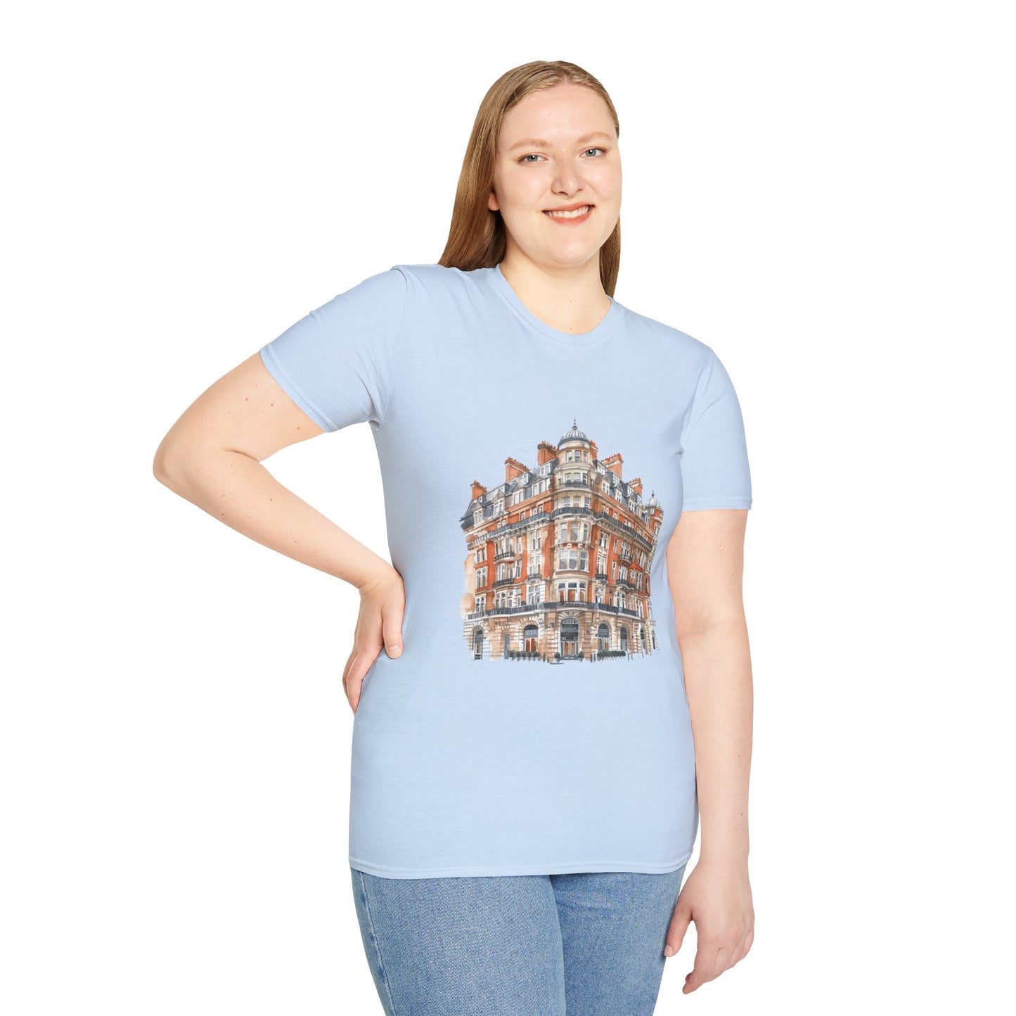 Unisex Softstyle T-Shirt - Classic British Architecture - Elegant Historic Building