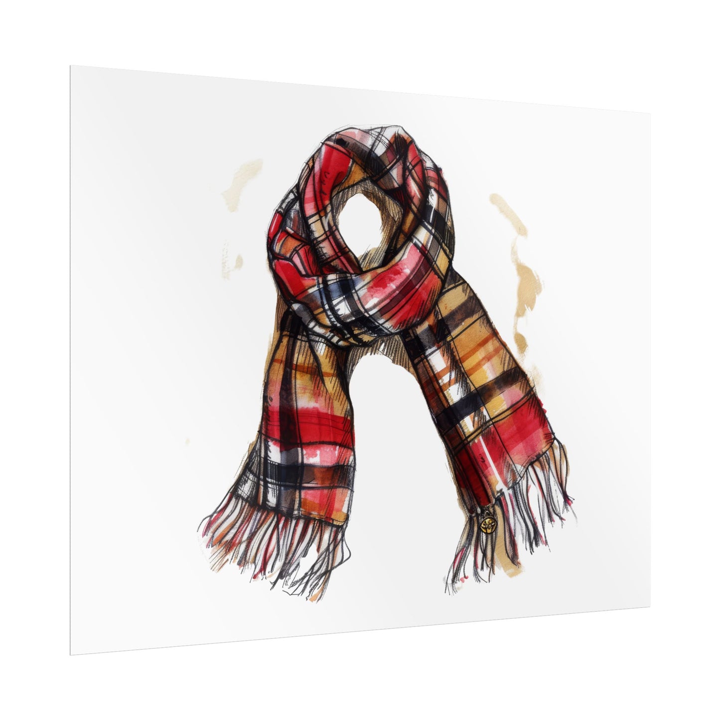Cozy Scarf Wall Art - Fall Decor for Home, Rustic Style, Gift for Her, Cozy Vibes, Autumn Aesthetic
