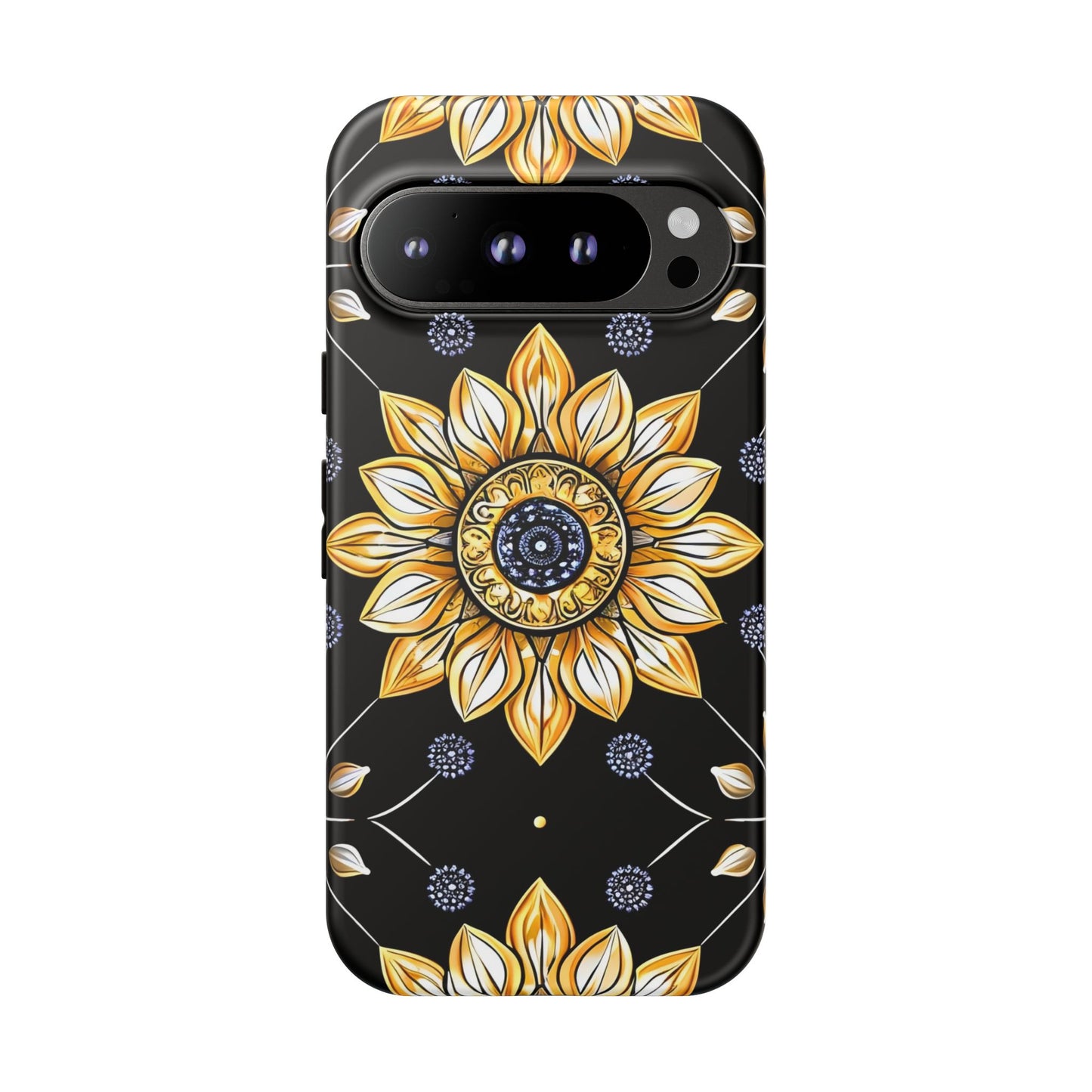 Floral Phone Case with Mandala Design, Tough Cases for iPhone & Samsung, Boho Style, Gift for Her, Unique Accessories