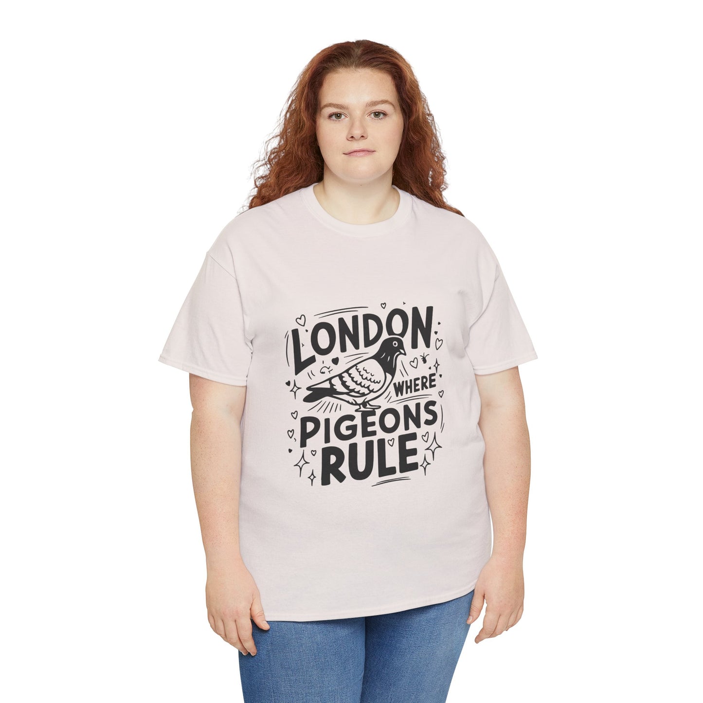 Unisex Heavy Cotton Tee - London Where Pigeons Rule