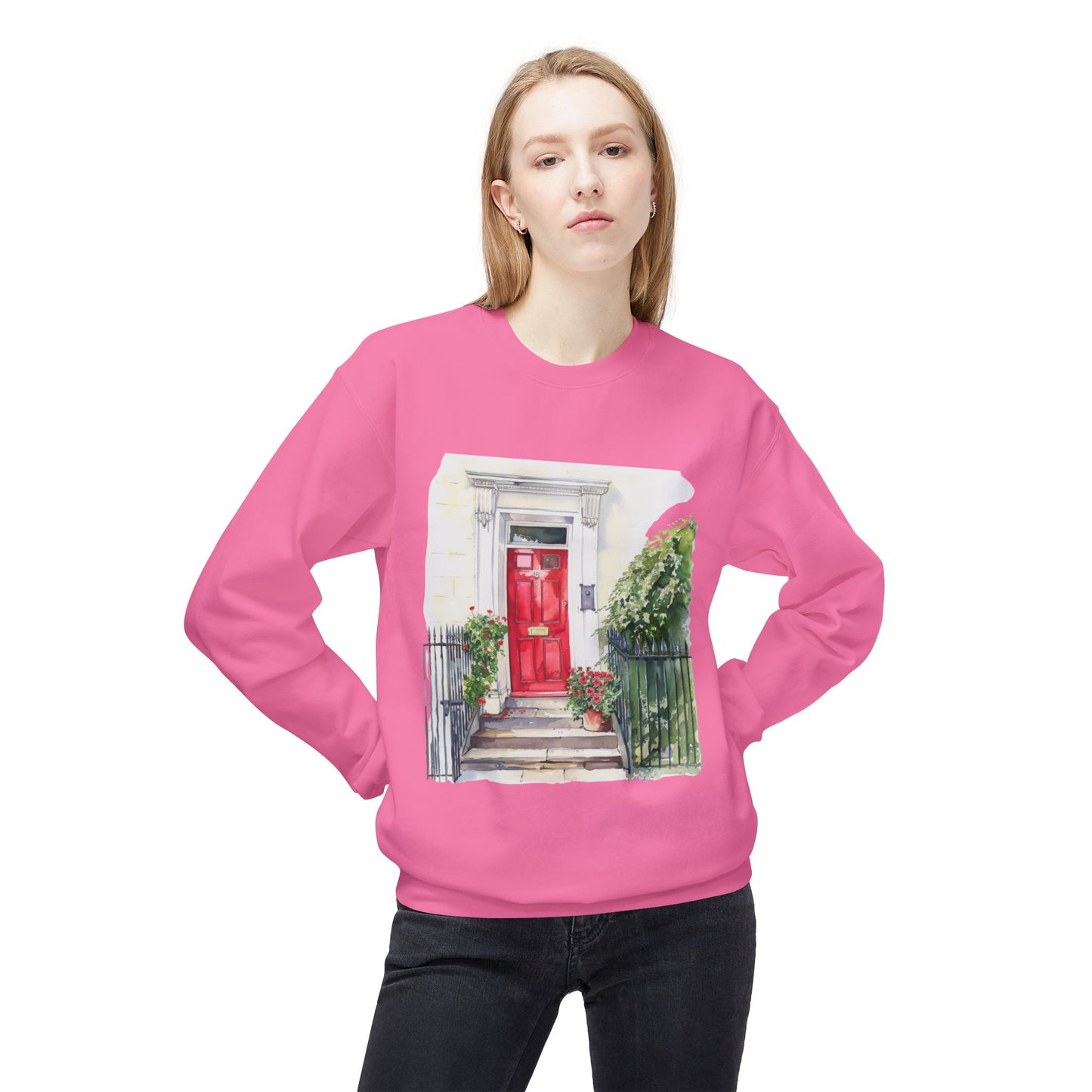 Unisex Midweight Softstyle Fleece Crewneck Sweatshirt - British Nature - Scenic Landscapes and Natural Beauty