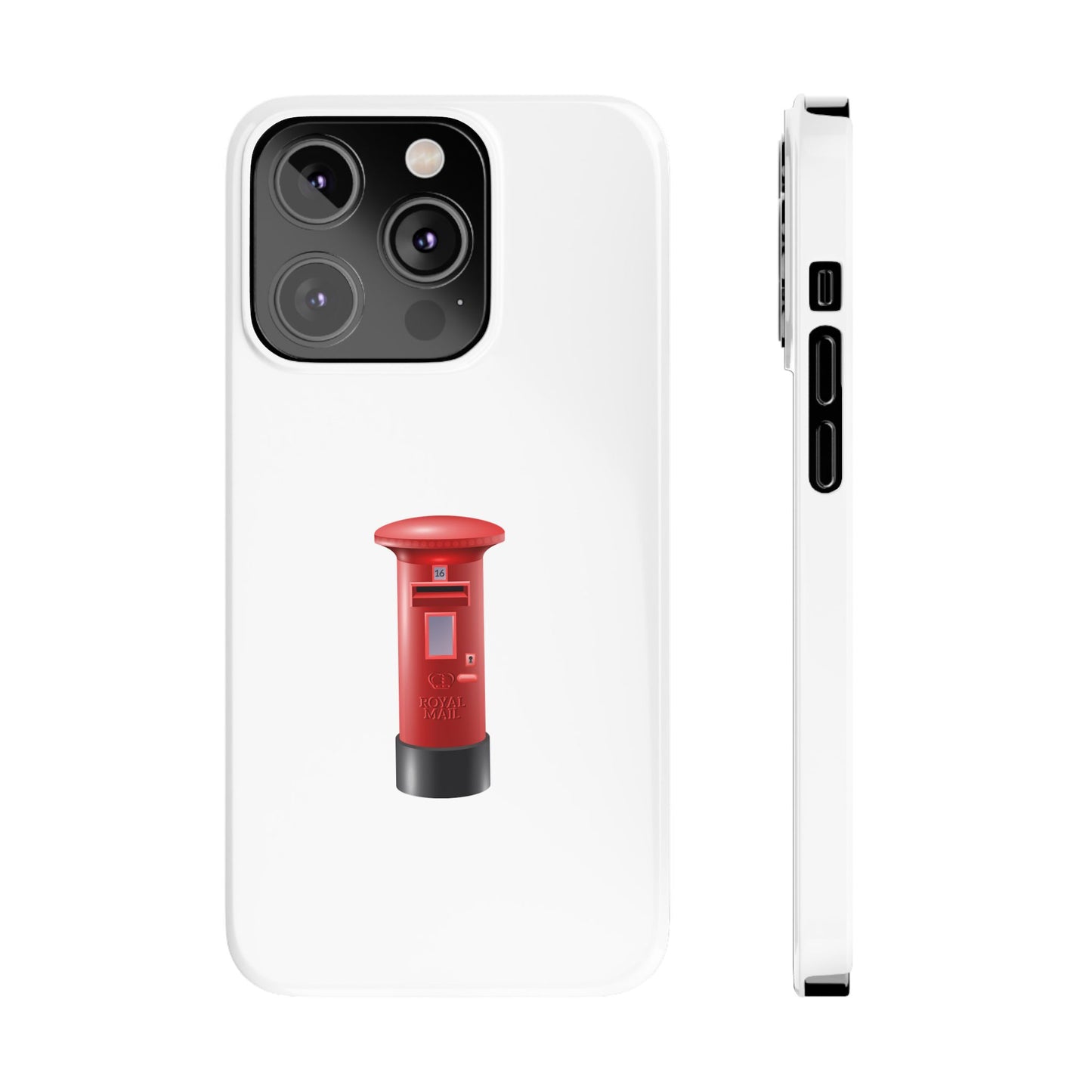 Vintage Post Box Phone Case, Slim Phone Cases, Phone Accessories, Gifts for Mail Lovers, Unique Phone Cover, Red Letterbox Design