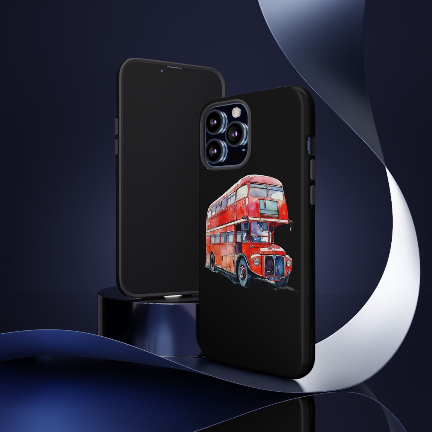 London Bus Phone Case, Tough iPhone Cover, Unique Gift for Travelers, Vintage Style Accessories, Holiday Present Idea