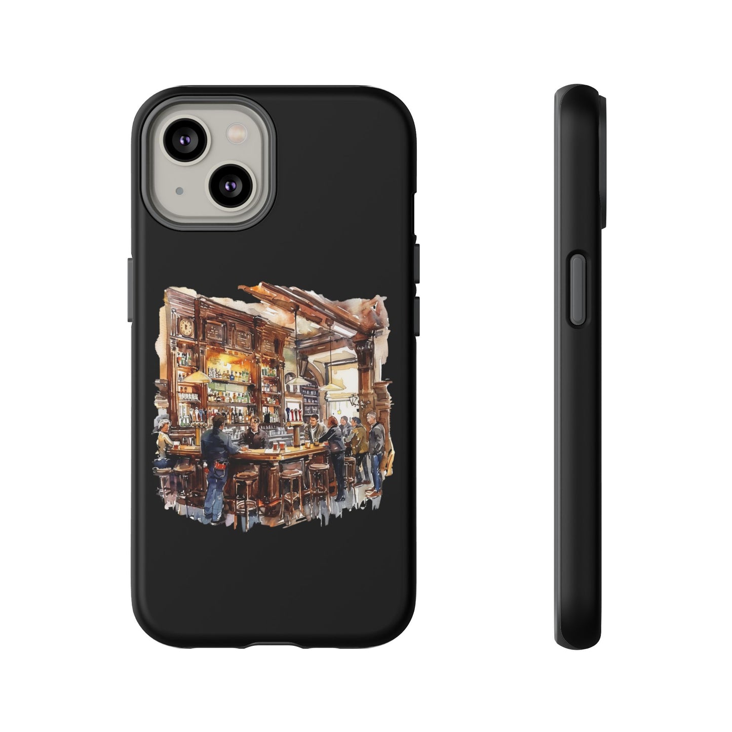Artistic Phone Case - Cozy Pub Vibe, Trendy Smartphone Accessory, Gift for Friends, Modern Design, Durable Protection