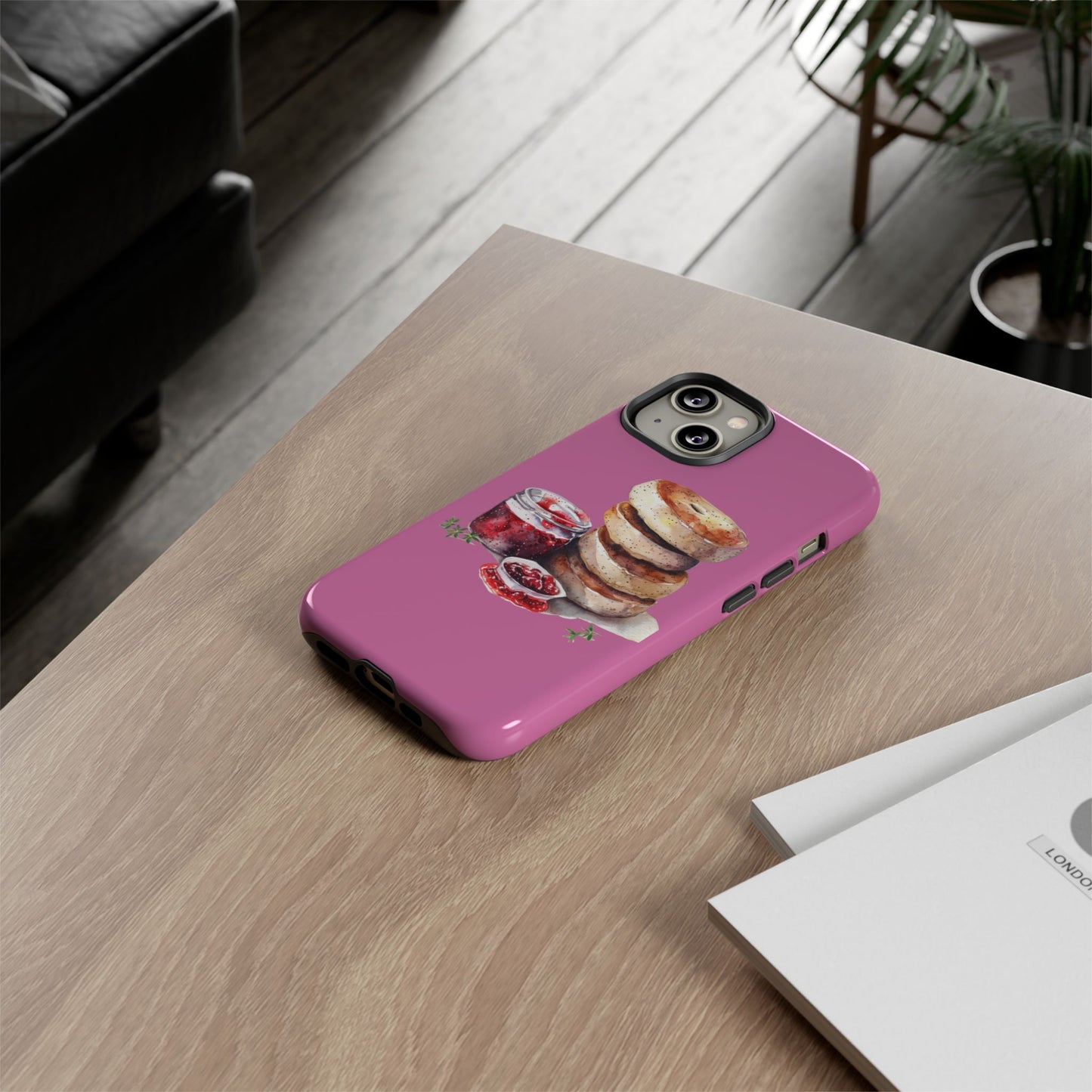 Cute Bagel Phone Case, Tough Cases for Food Lovers, Unique Gifts for Foodies, Phone Accessories for Breakfast Lovers, Fun and Stylish Cases