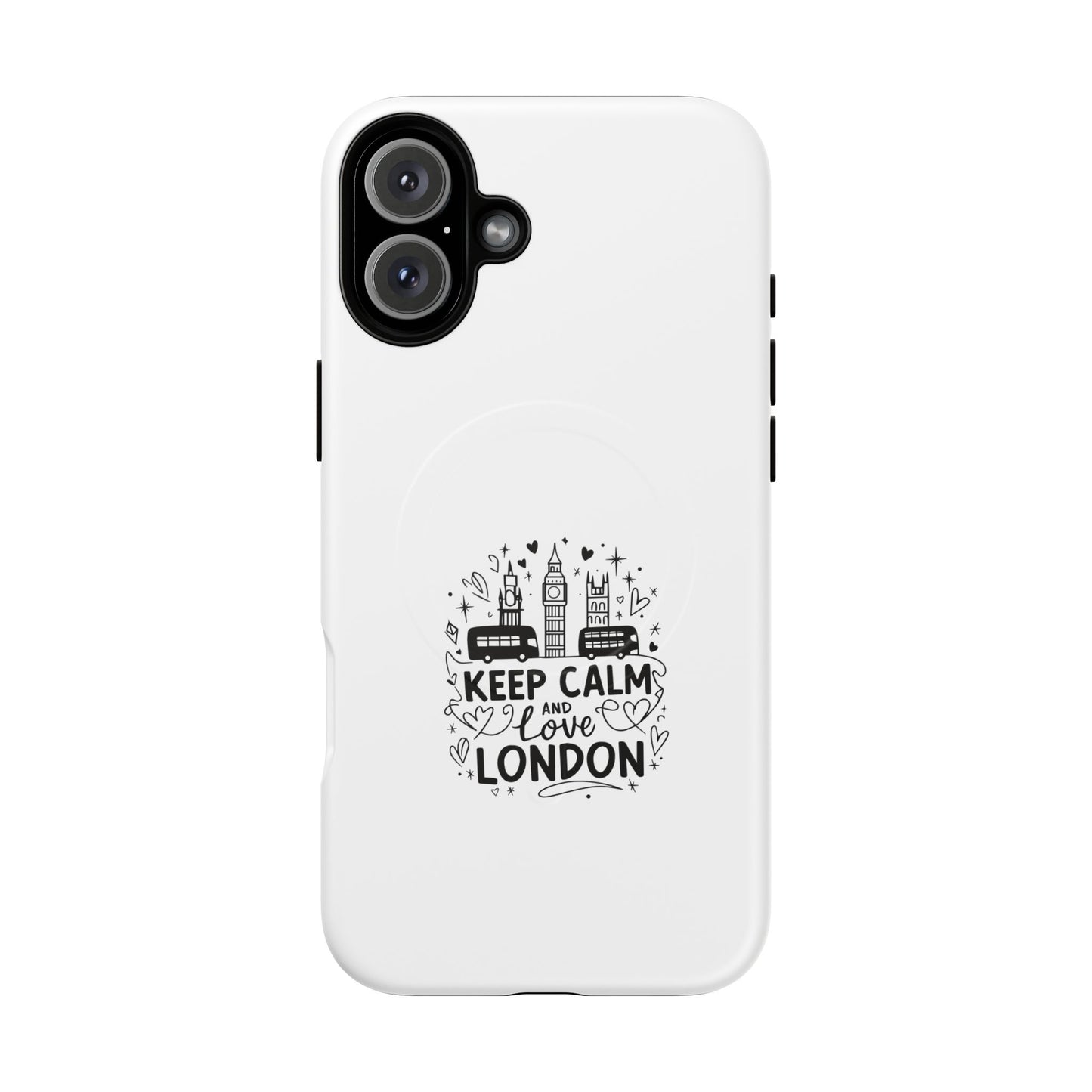 London Love Tough Magnetic Phone Case, Keep Calm Case, Personalized Gift for Travelers, Phone Accessory, Unique Phone Cover