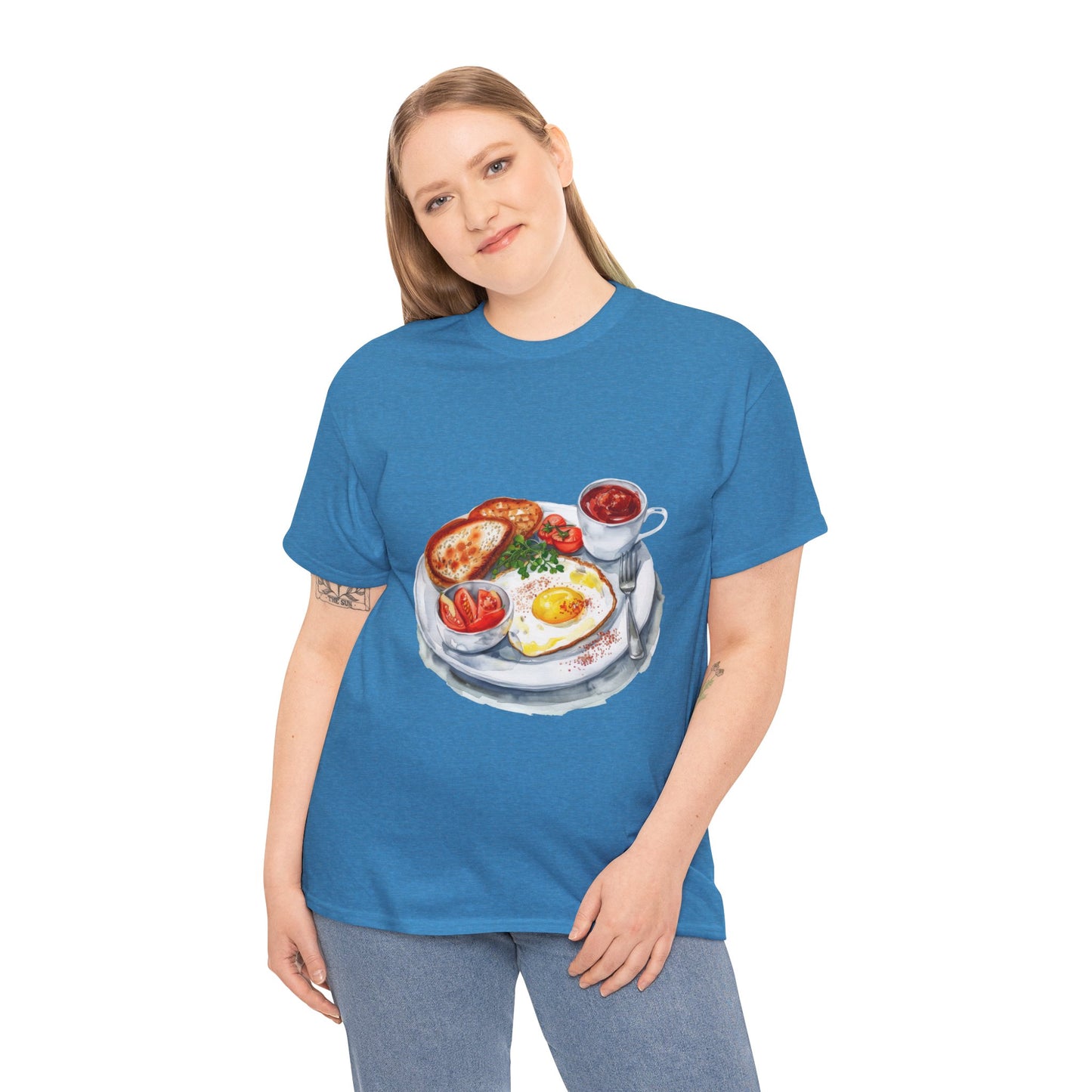 Unisex Heavy Cotton Tee - Fish, Chips, and Beyond - The Best of British Food